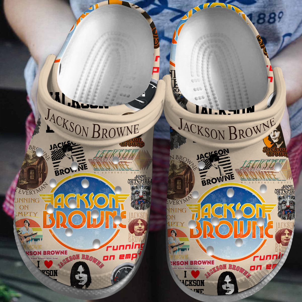 Jackson Browne Music Crocs Crocband Clogs
