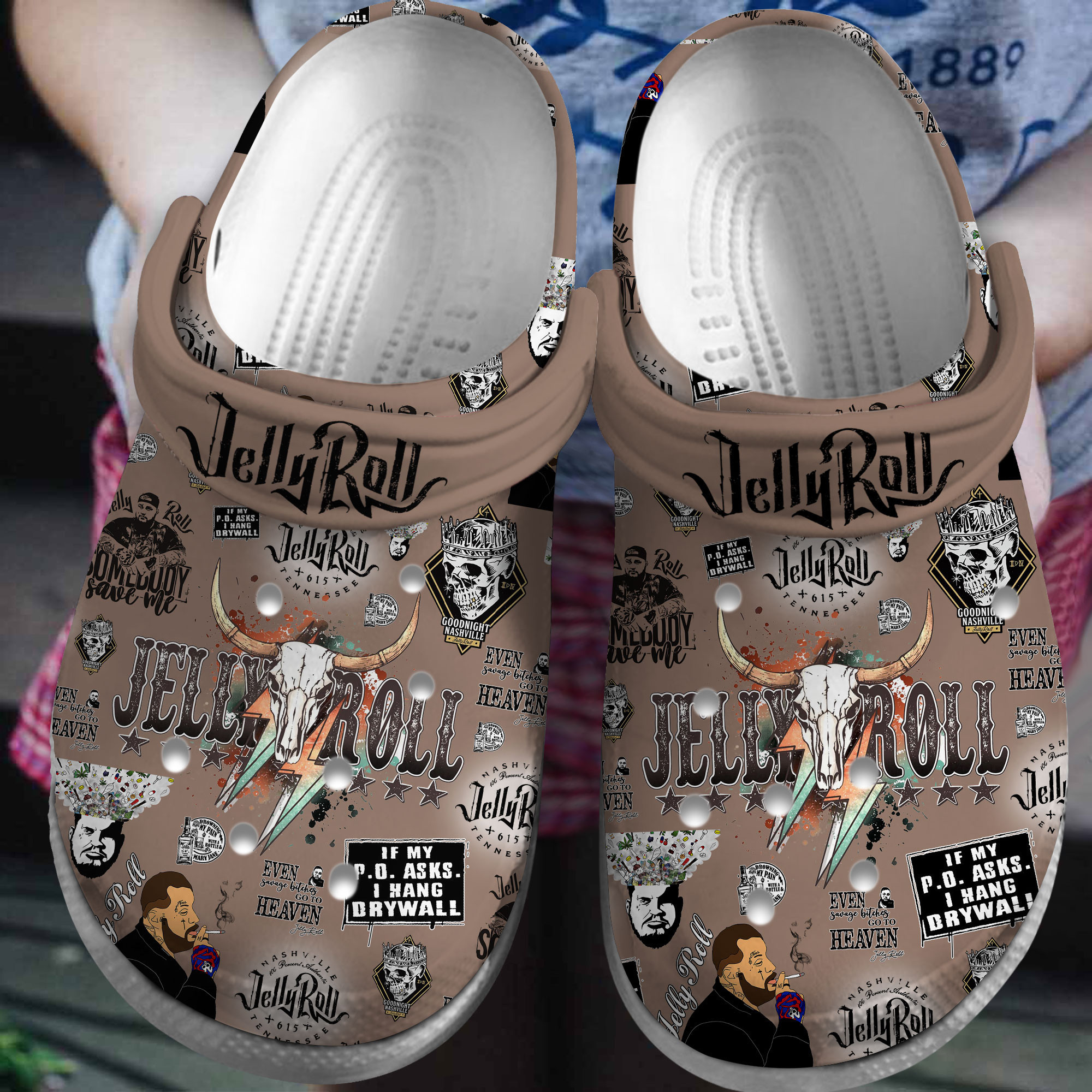 Jelly Roll Music Crocs Crocband Clogs Shoes