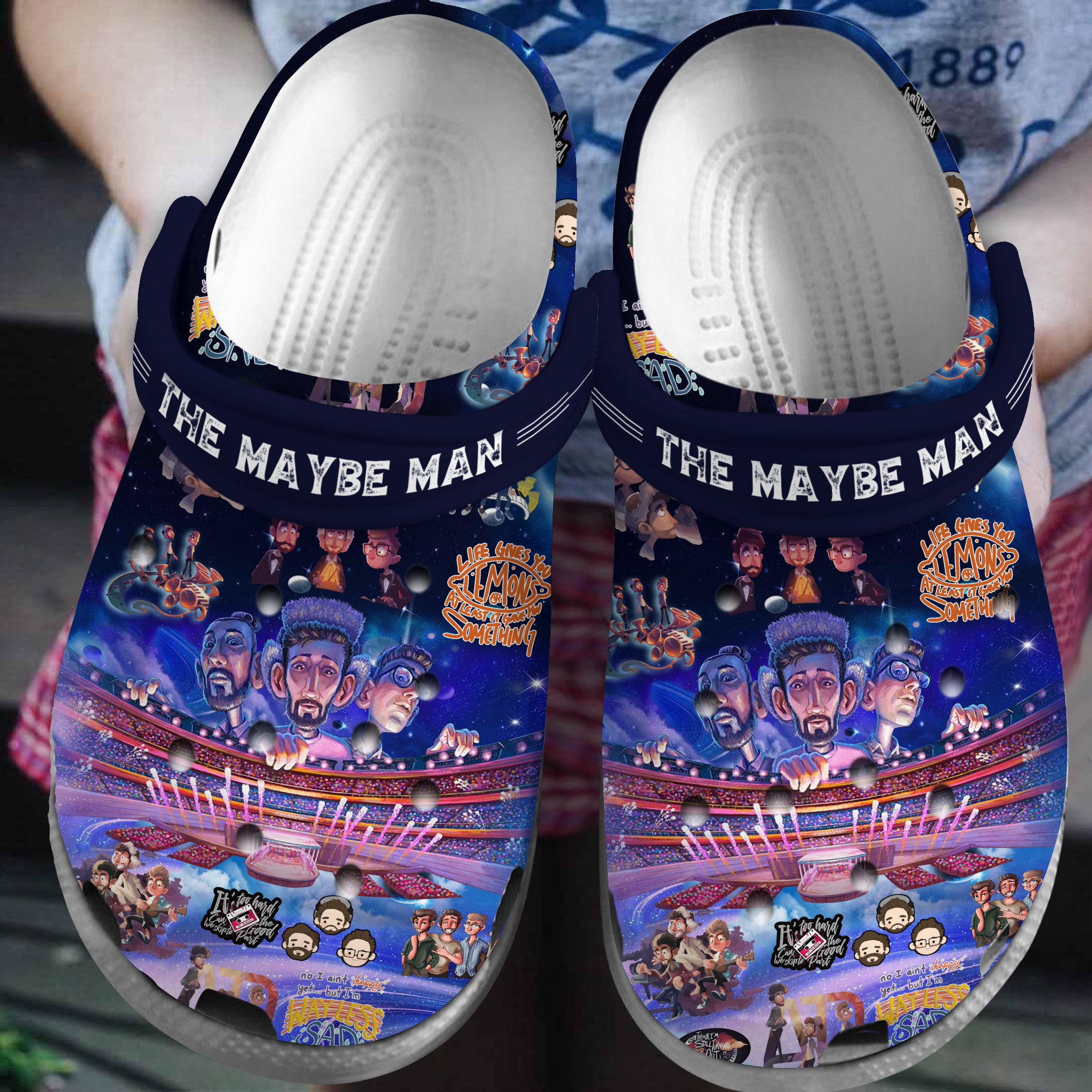 The Maybe Man Music Crocs Crocband Clogs Shoes