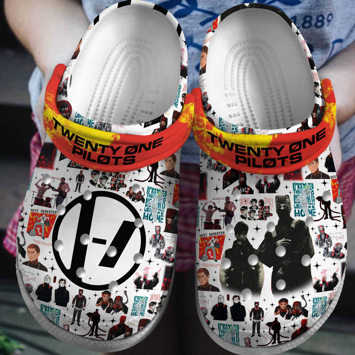 Twenty One Pilots Music Band Crocs Crocband Clogs