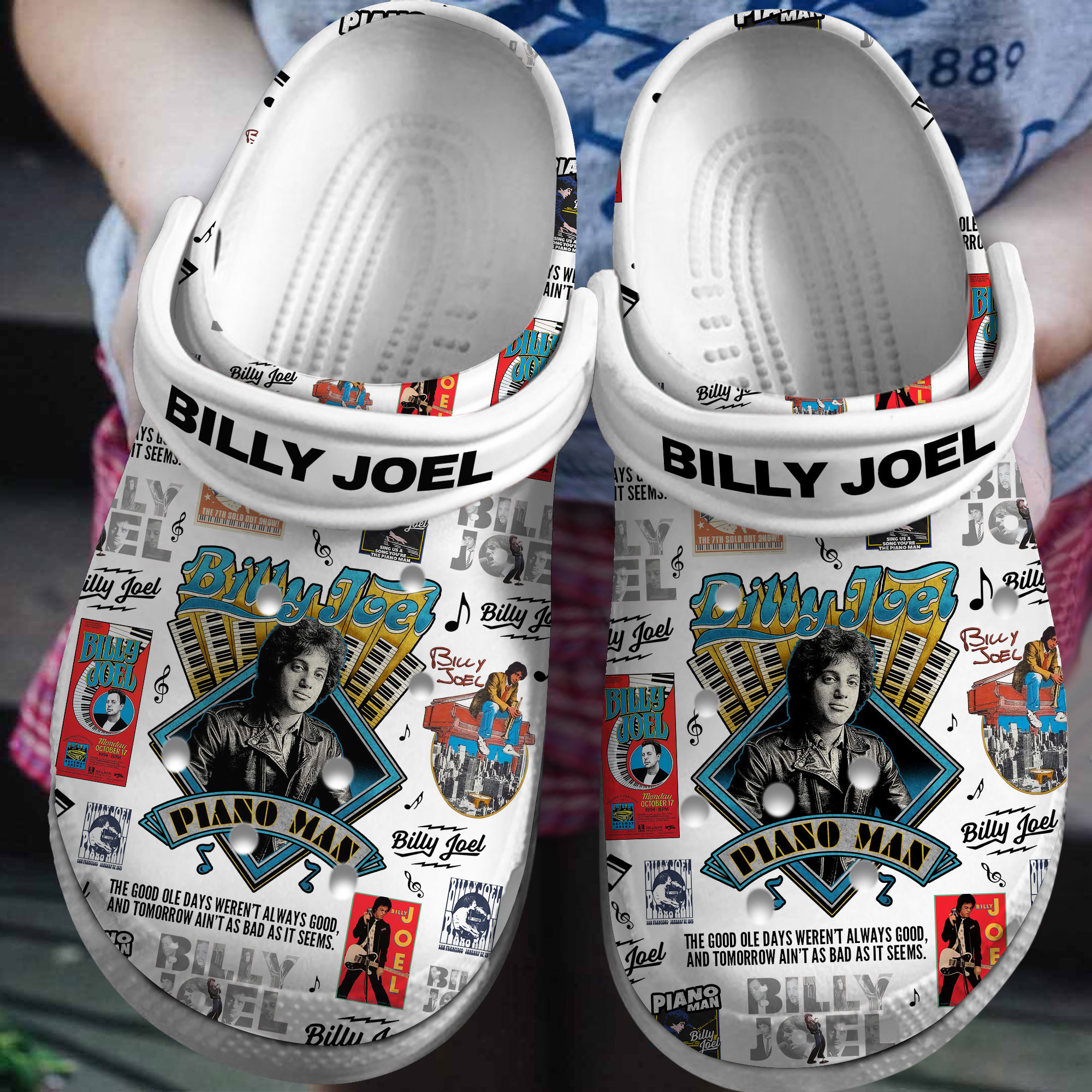 Billy Joel Music Crocs Crocband Clogs Shoes