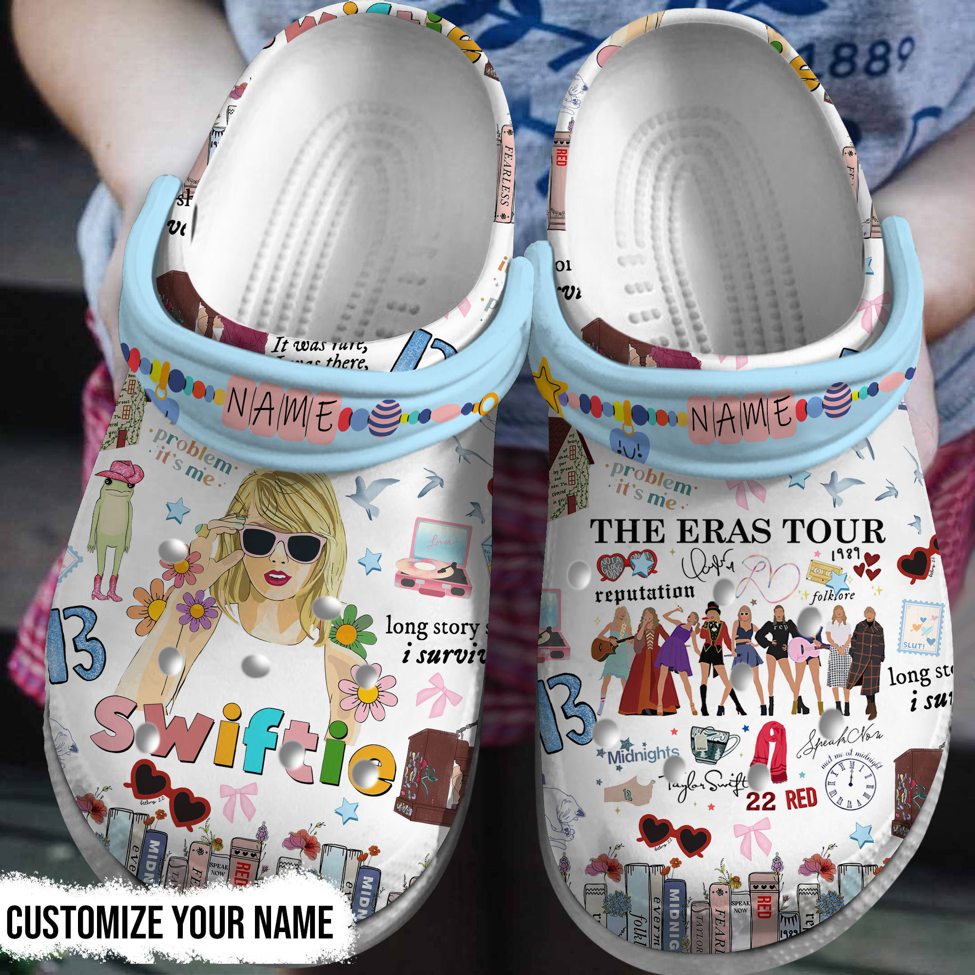 Taylor Swift The Eras Tour Music Crocs Crocband Clogs Shoes