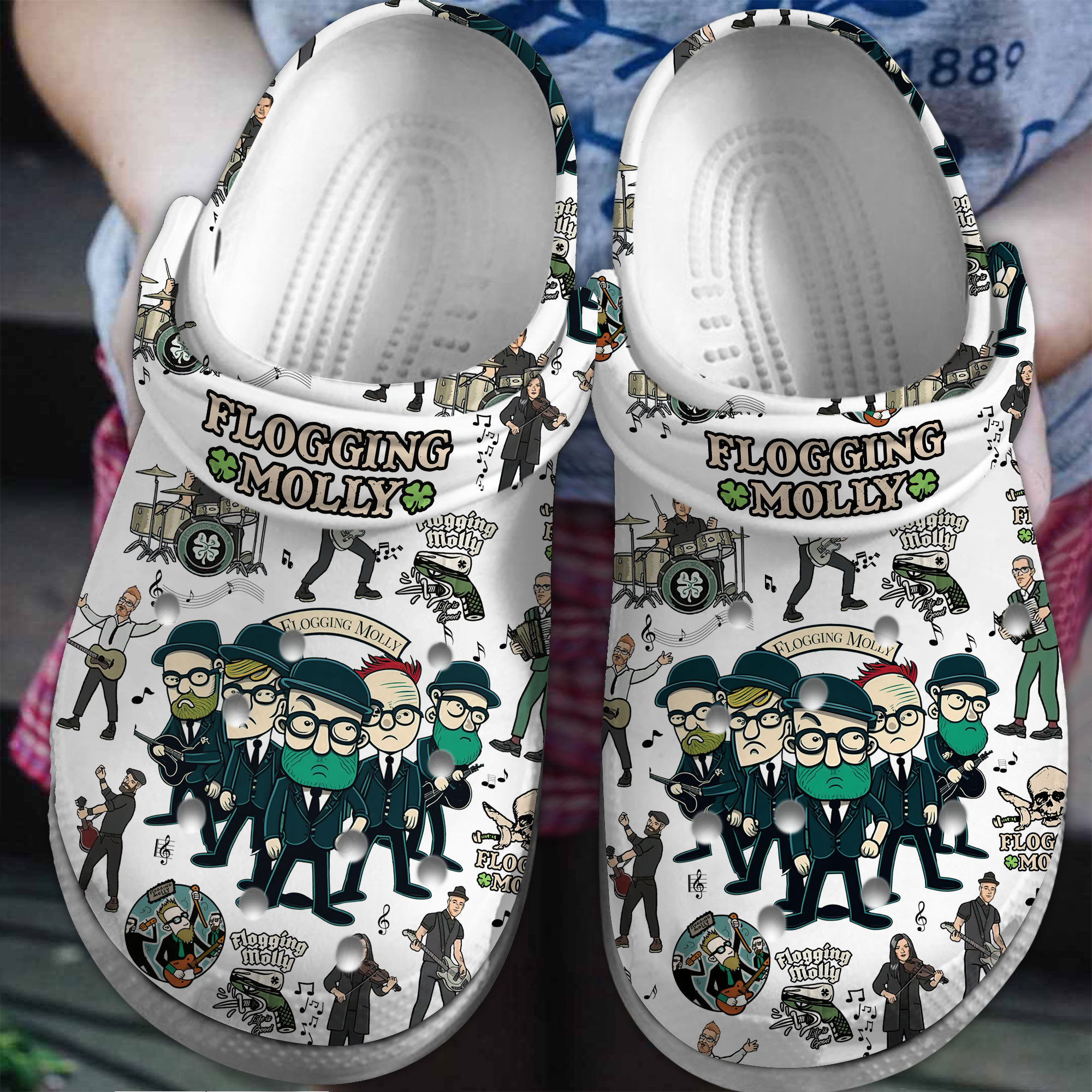 Flogging Molly Music Crocs Crocband Clogs Shoes