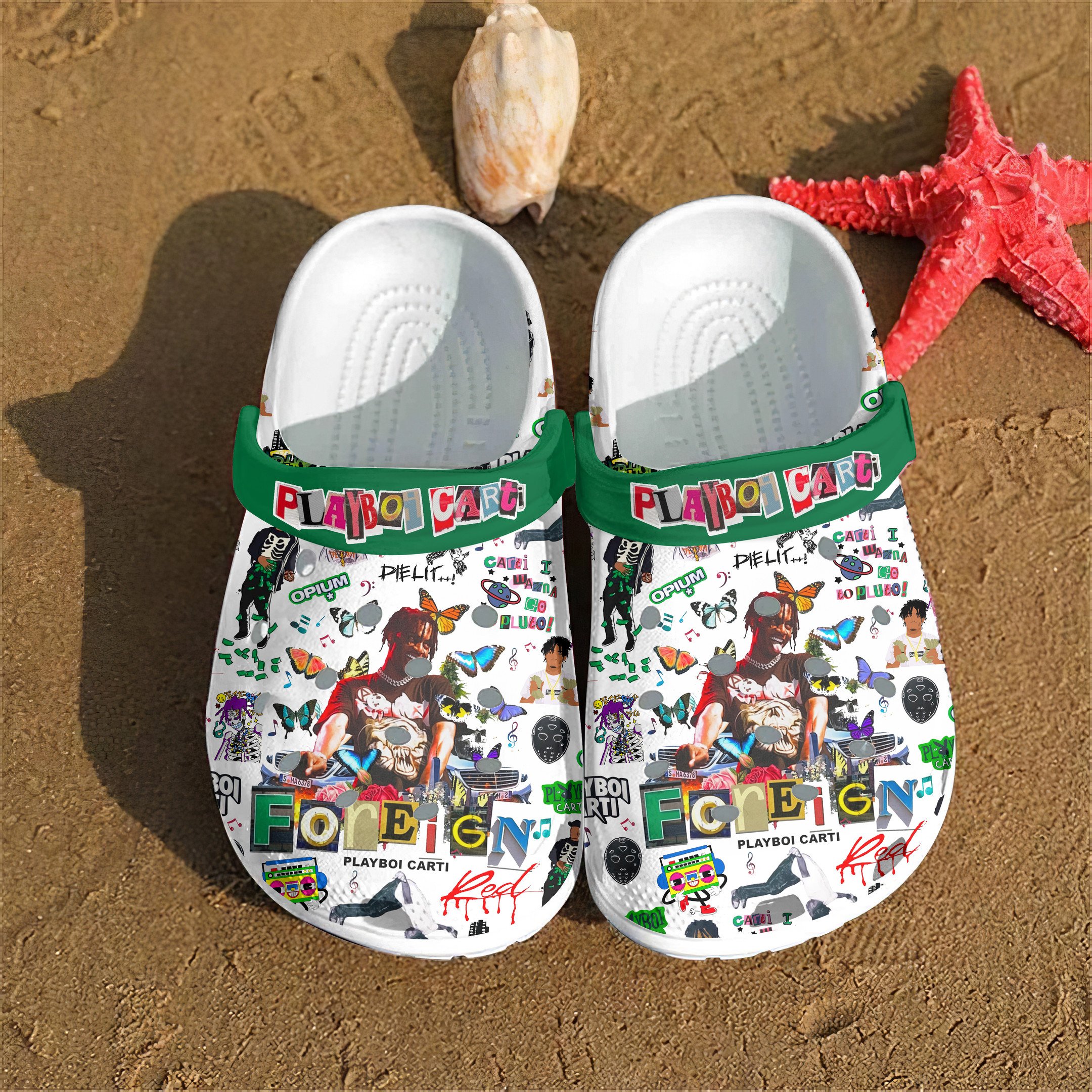 Playboi Carti Music Crocs Crocband Clogs Shoes