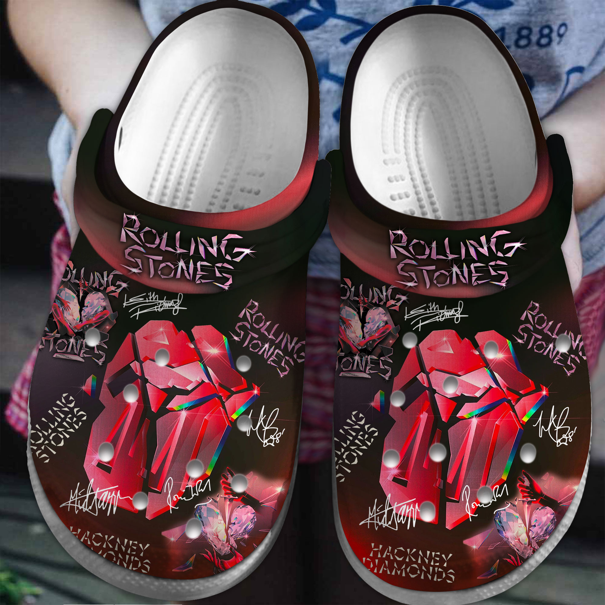 The Rolling Stones Music Crocs Crocband Clogs