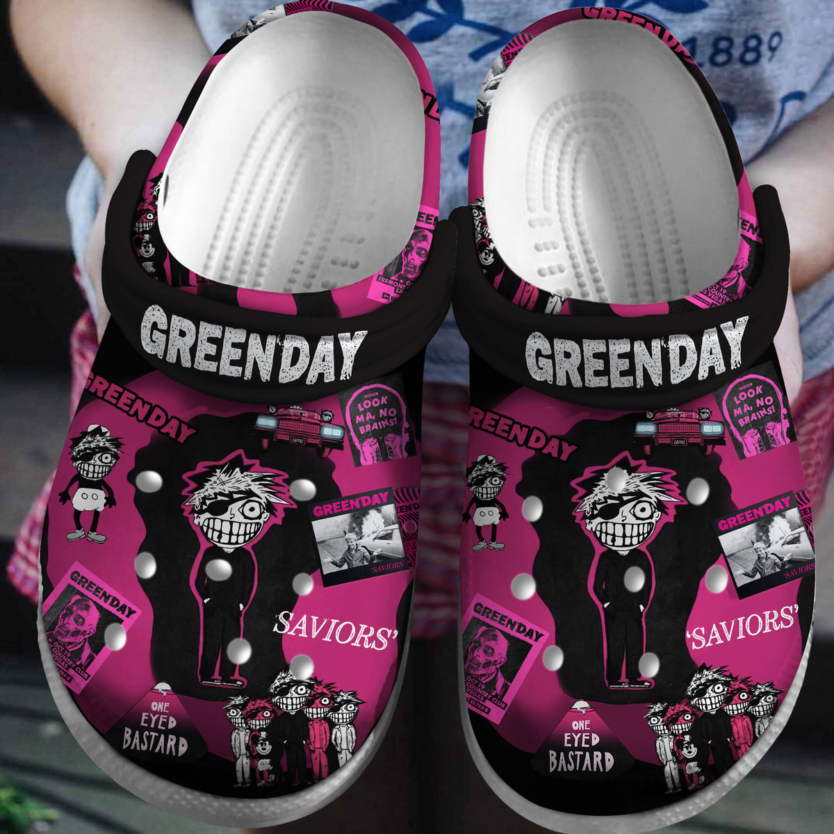 Green Day Music Crocs Crocband Clogs