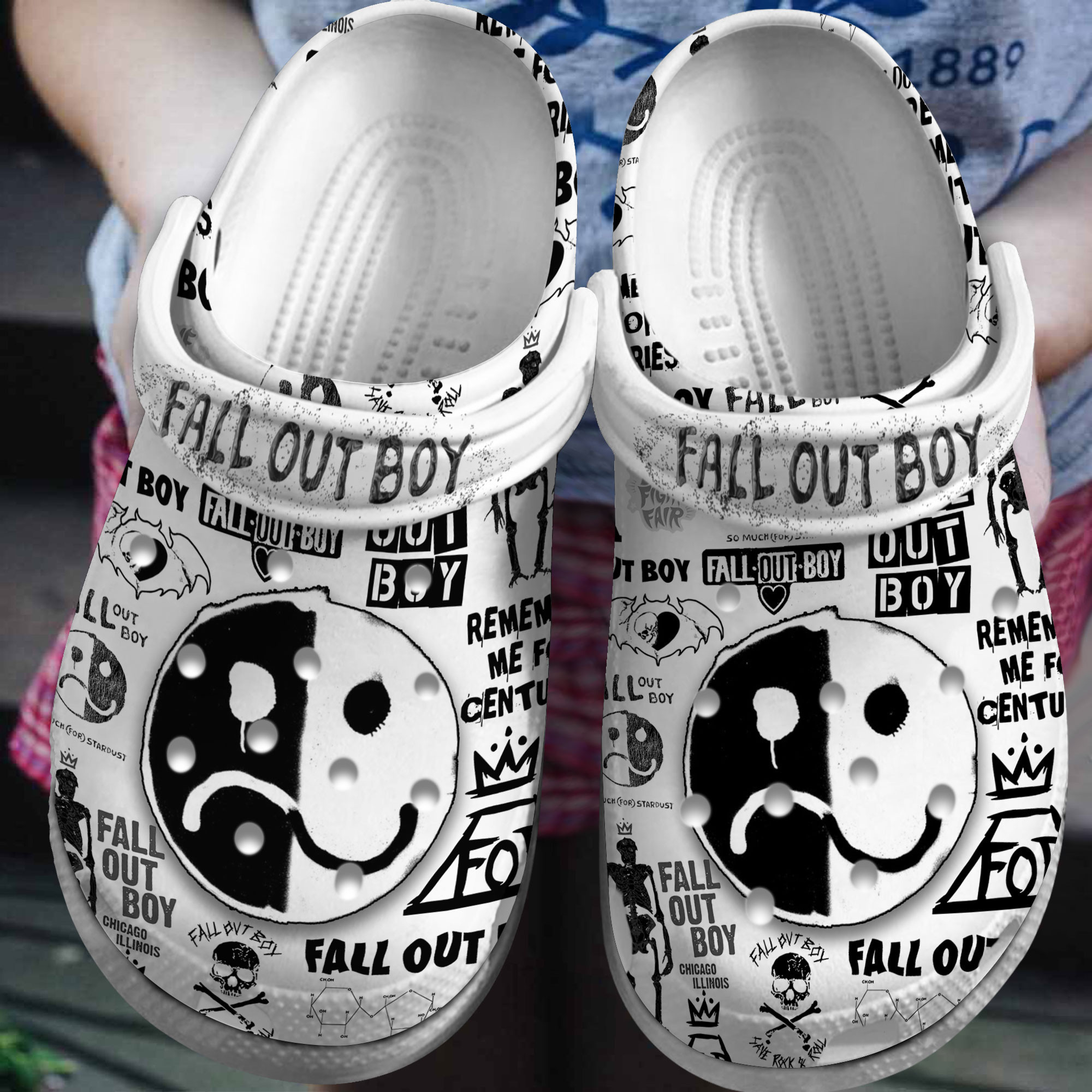 Fall Out Boy Crocs Crocband Clogs