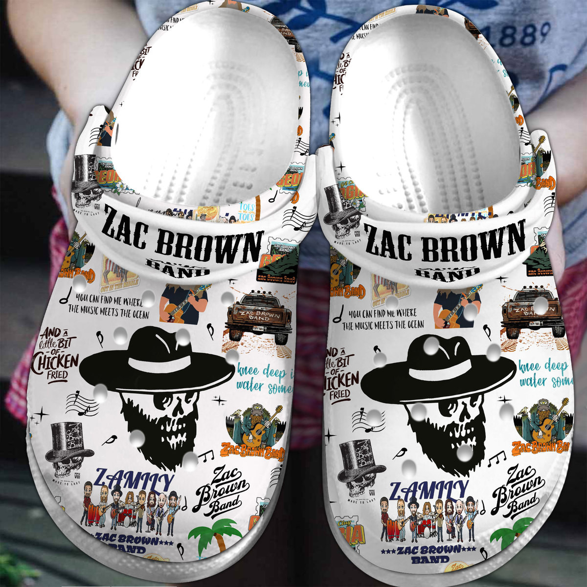 Zac Brown Band Music Crocs Crocband Clogs
