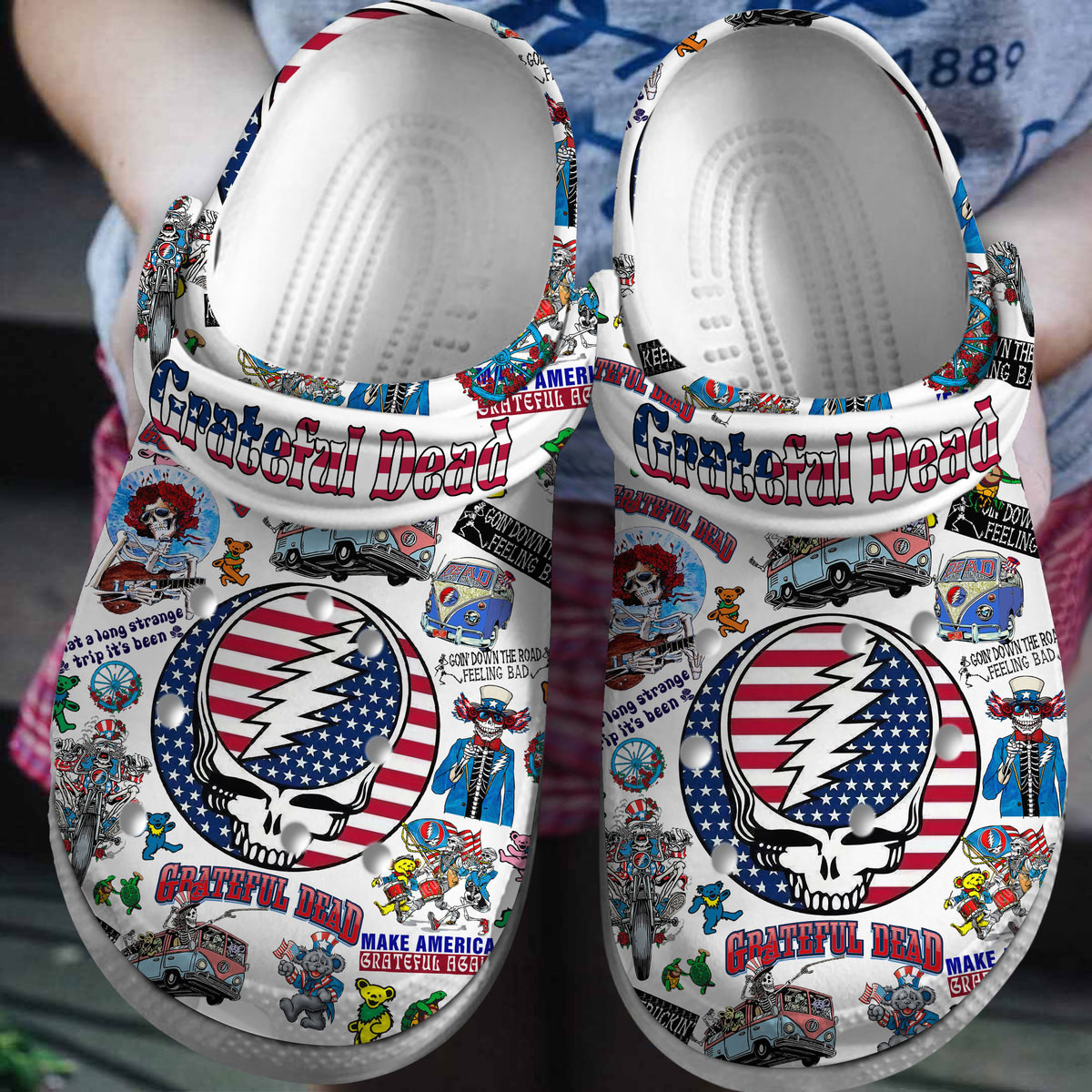 Grateful Dead Music Clogs Shoes