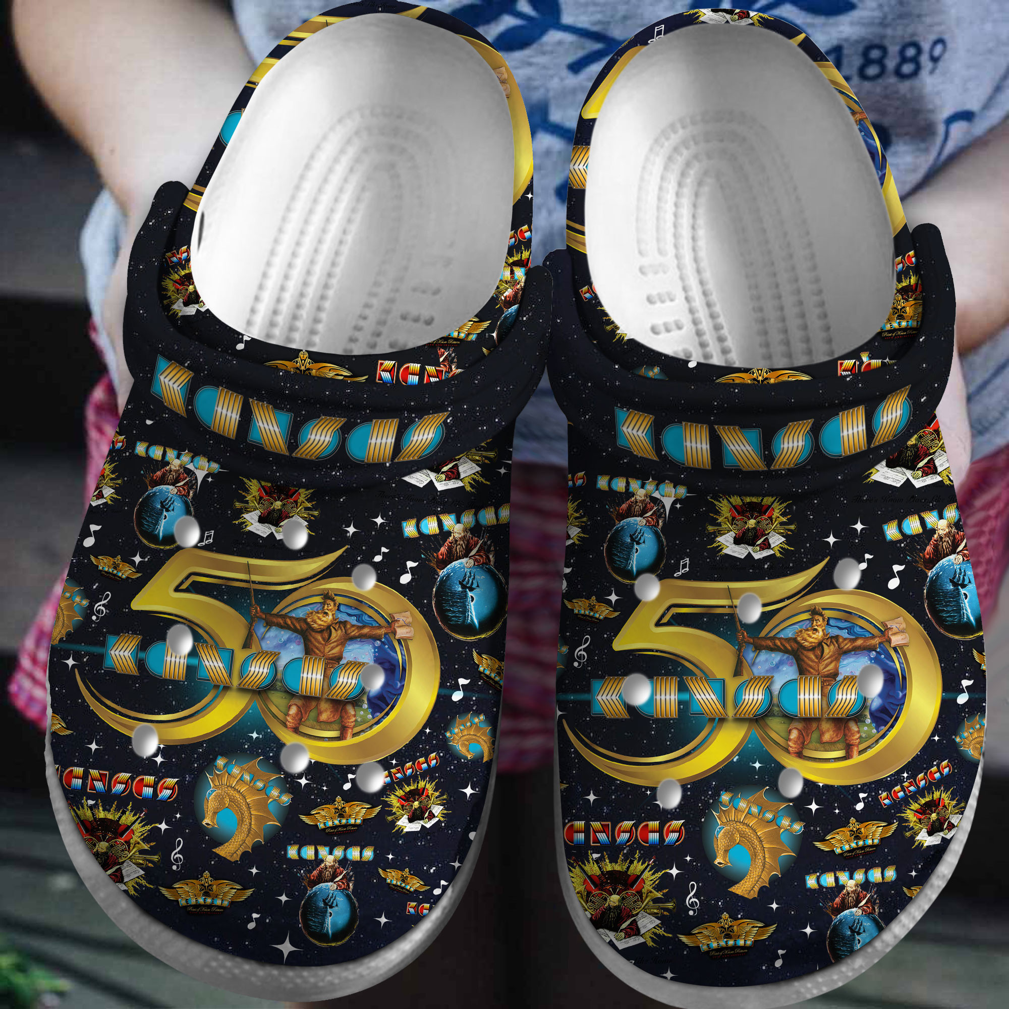 Kansas Band  Crocs Crocband Clogs Shoes