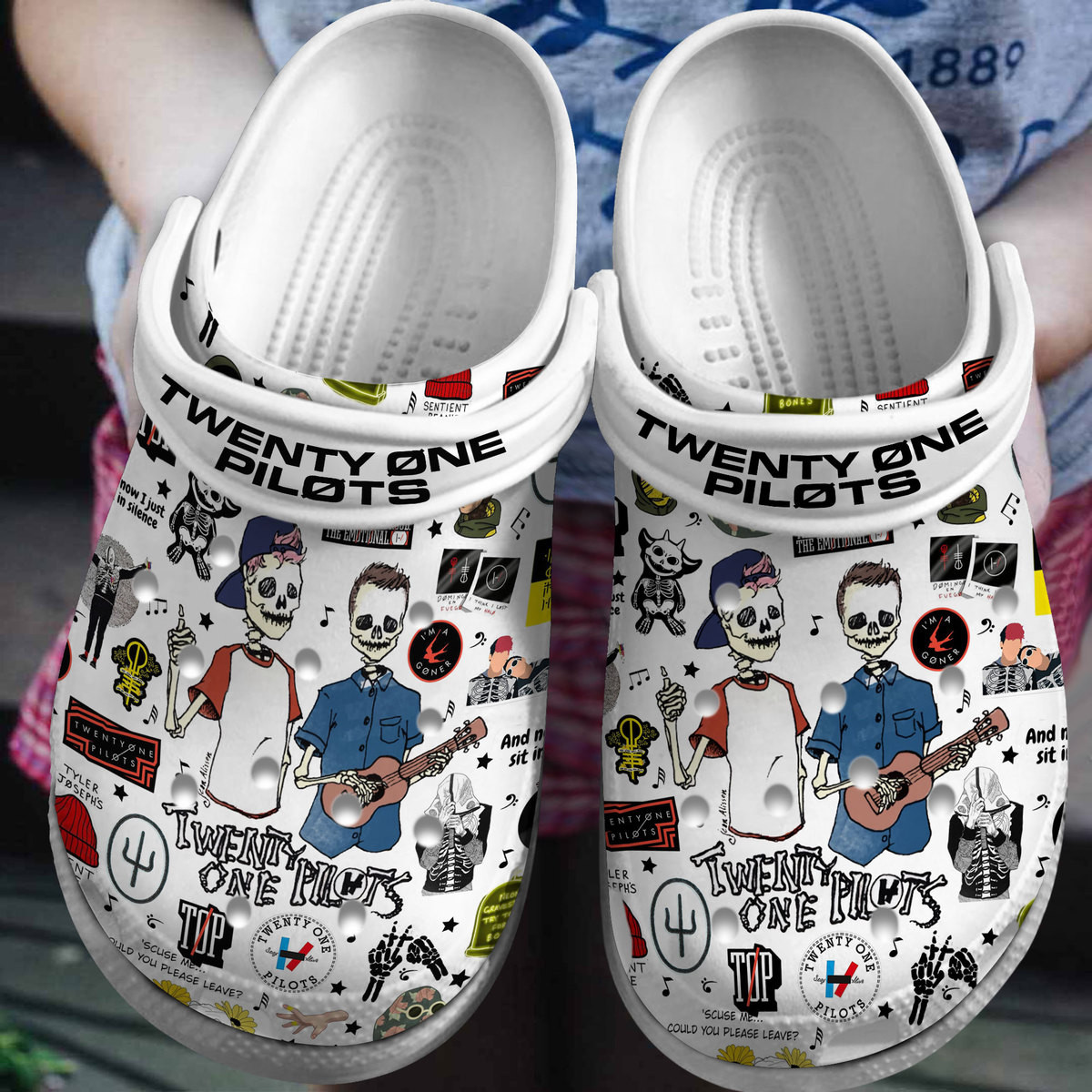 Twenty One Pilots  Crocs Crocband Clogs Shoes
