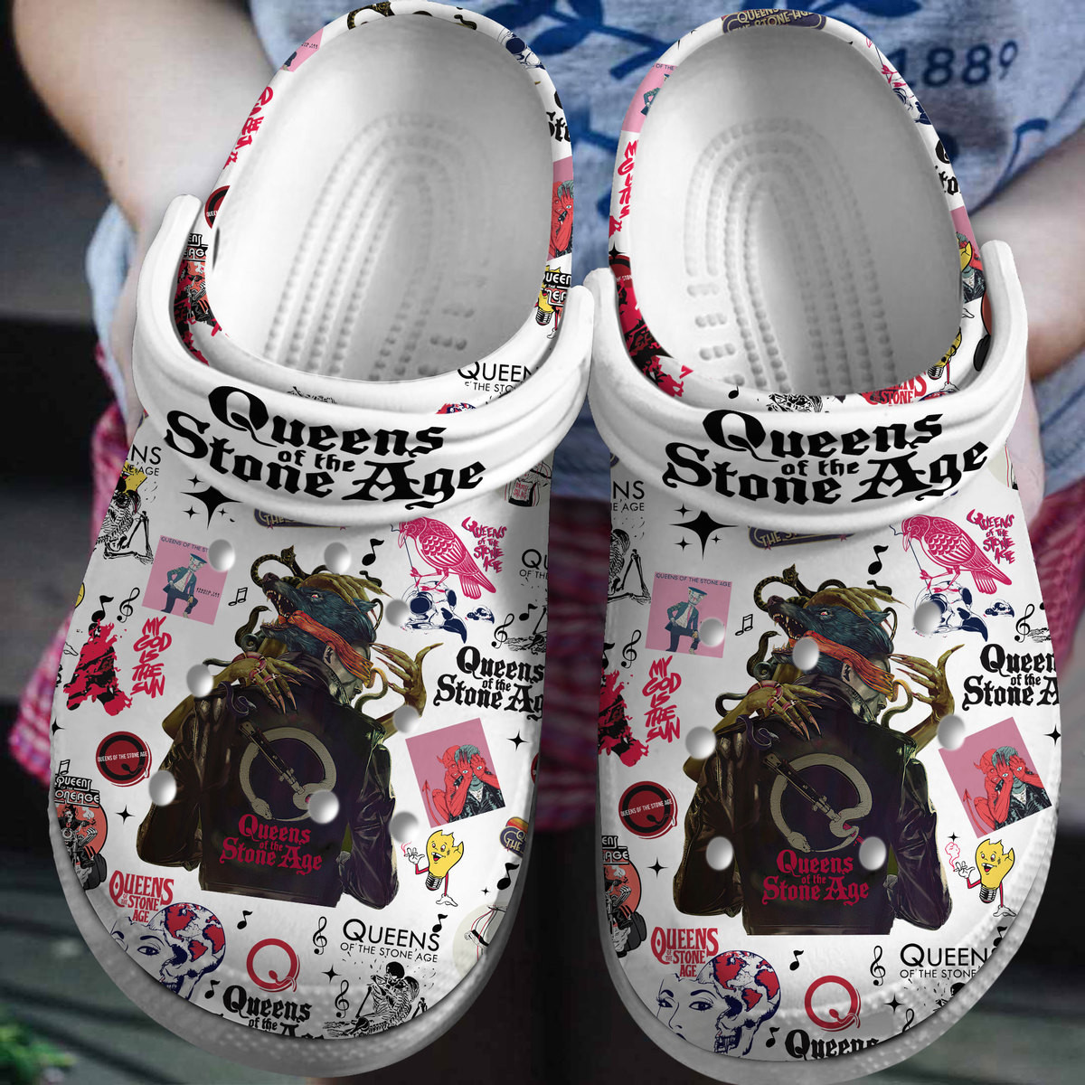 Queens Of The Stone Age  Crocs Crocband Clogs Shoes