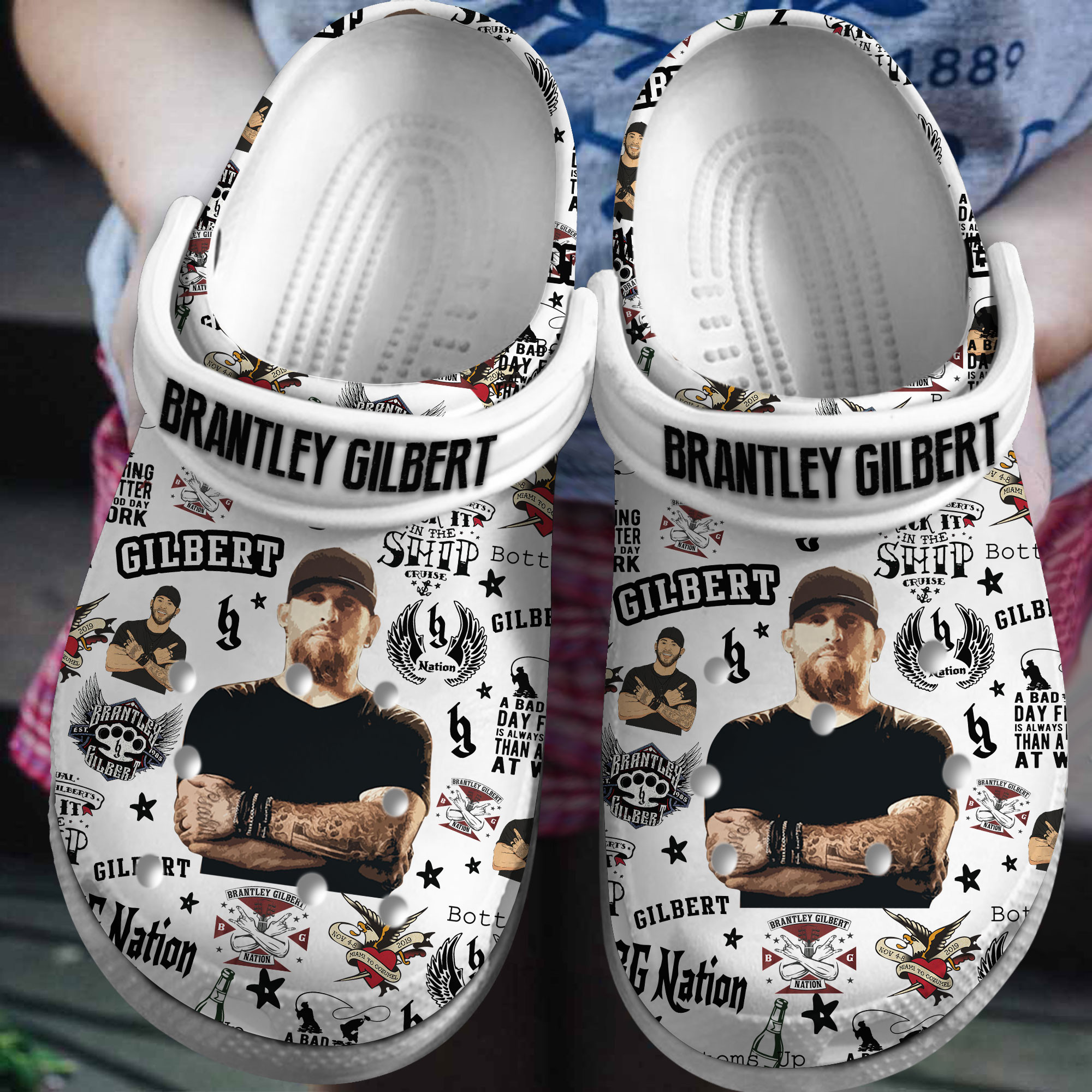 Brantley Gilbert  Crocs Crocband Clogs Shoes