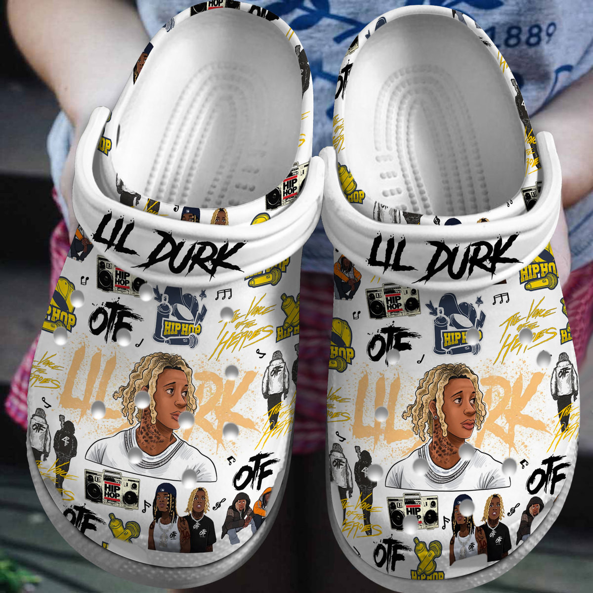 Lil Durk Rapper  Crocs Crocband Clogs Shoes Gift For Fans