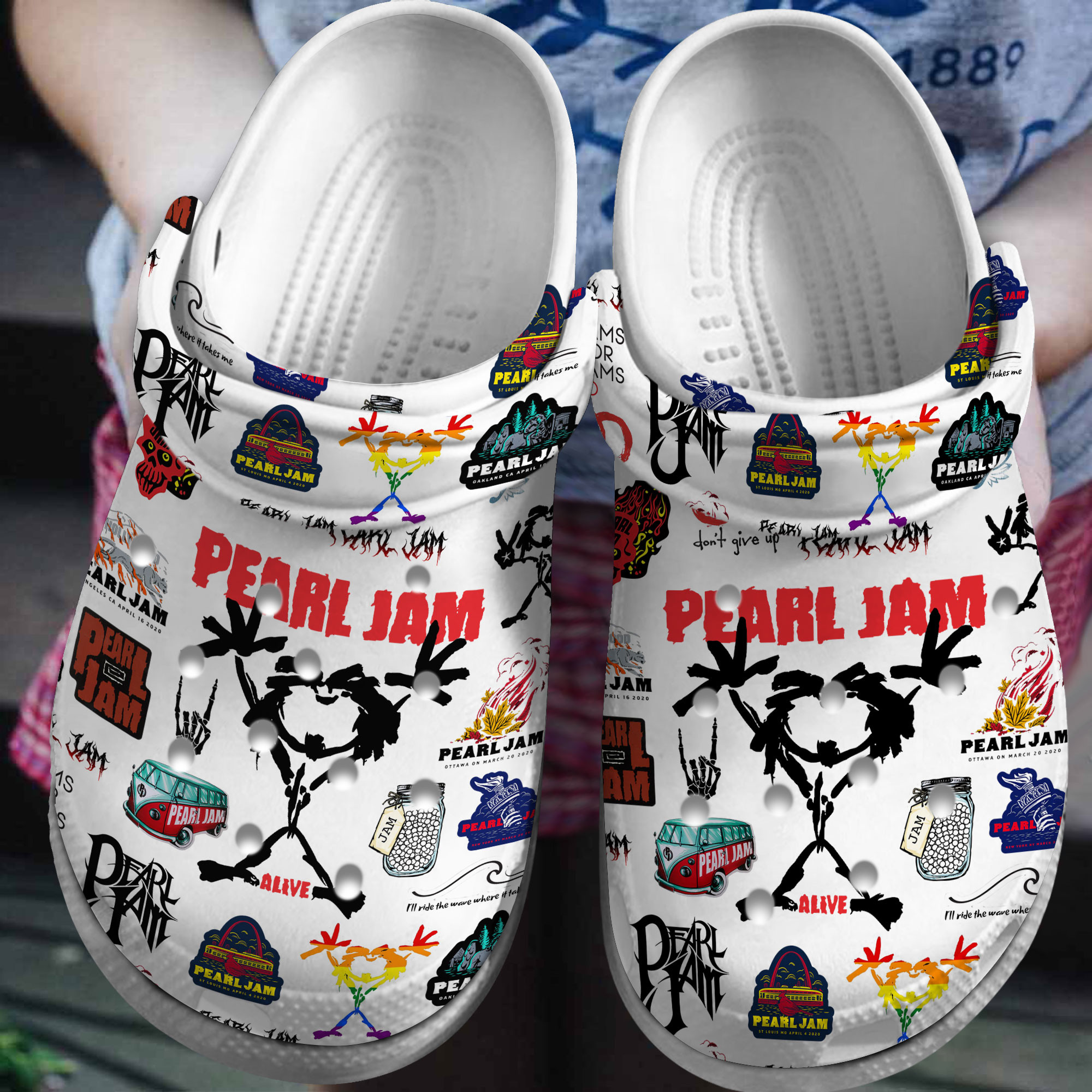 Pearl Jam  Crocs Crocband Clogs Shoes Gift For Fans