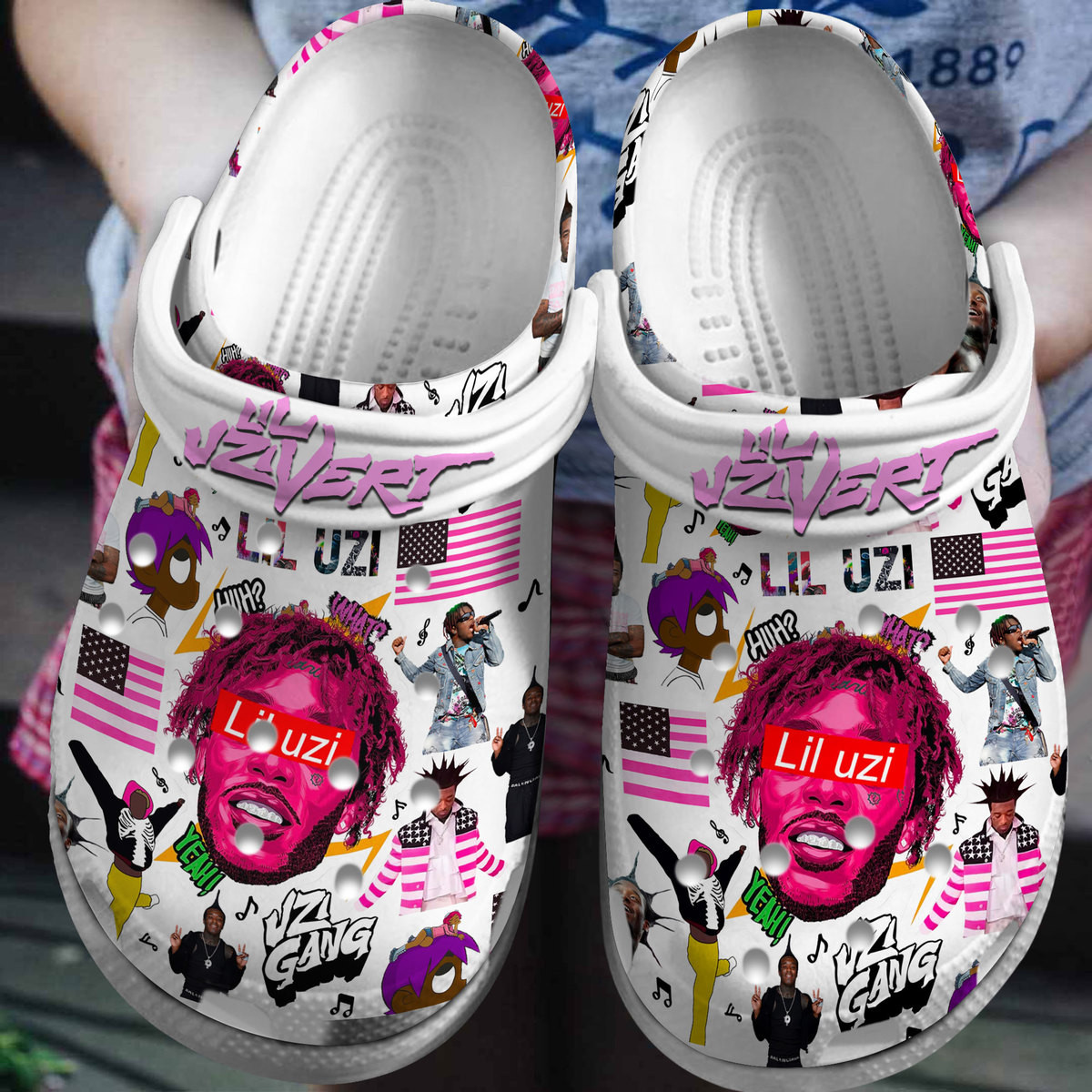 Lil Uzi Vert  Crocs Crocband Clogs Shoes Gift For Fans