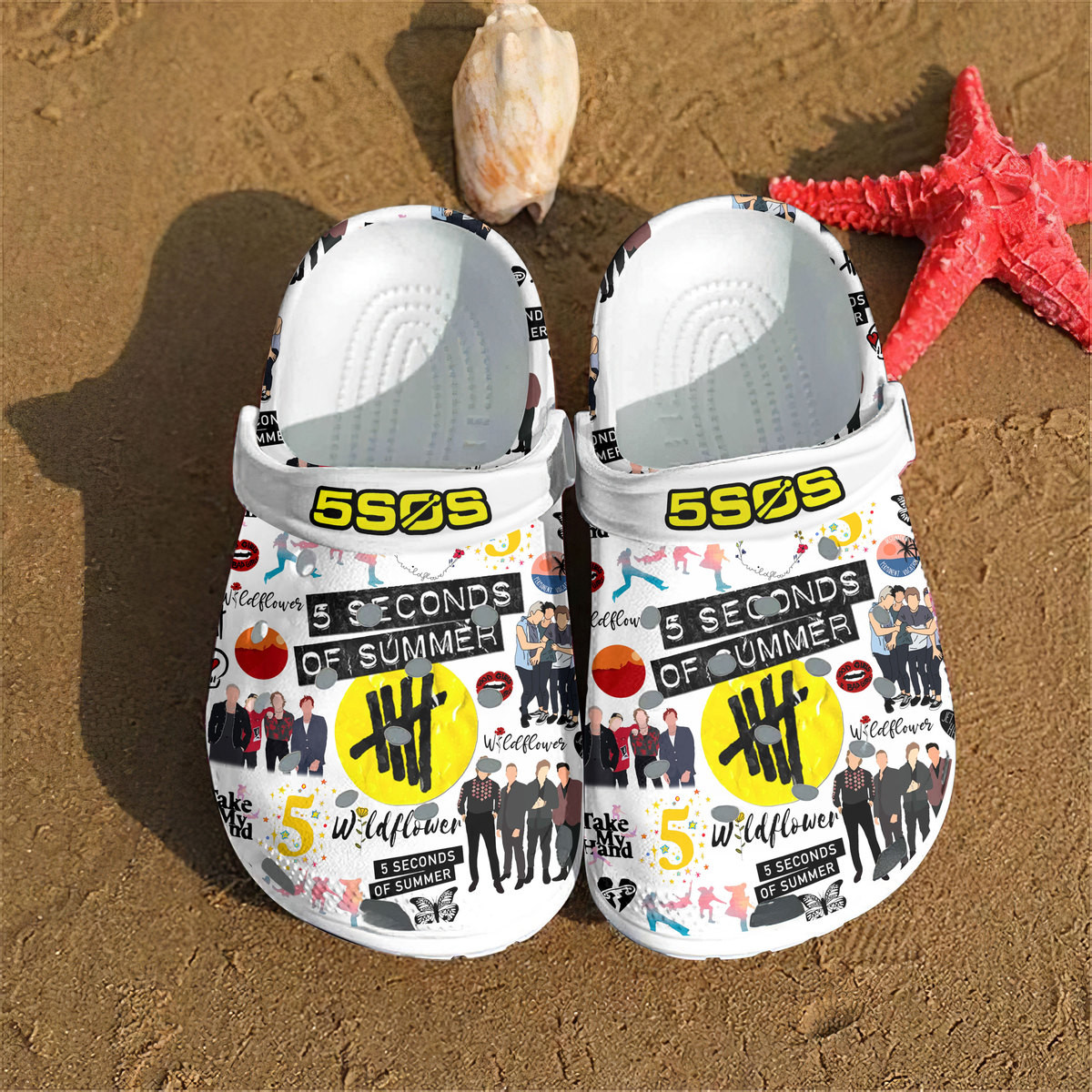 5 Seconds Of Summer Music Crocs Crocband Clogs Comfortable For Men Women And Kids