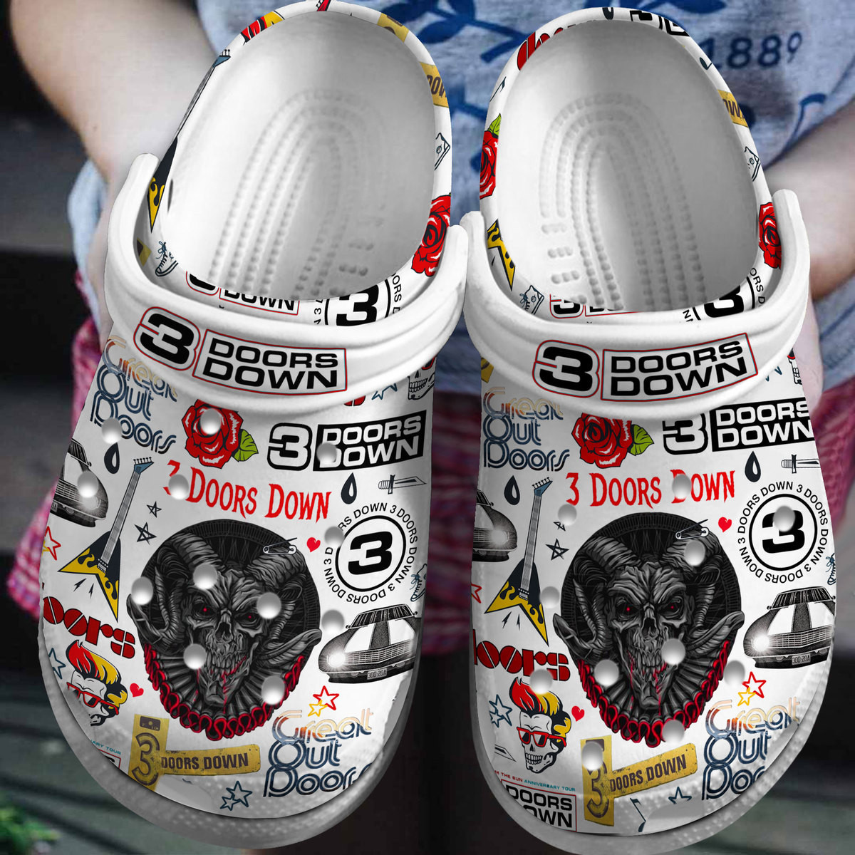 3 Doors Down Music Crocs Crocband Clogs Comfortable For Men Women And Kids