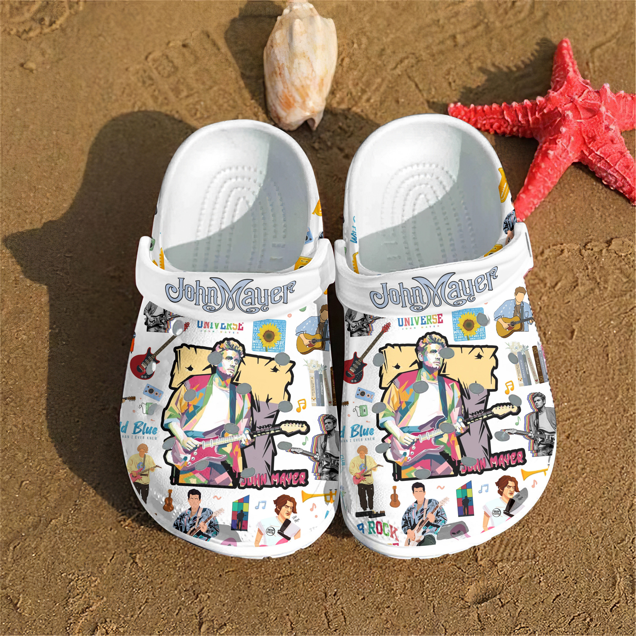 John Mayer Music Crocs Crocband Clogs Comfortable For Men Women And Kids
