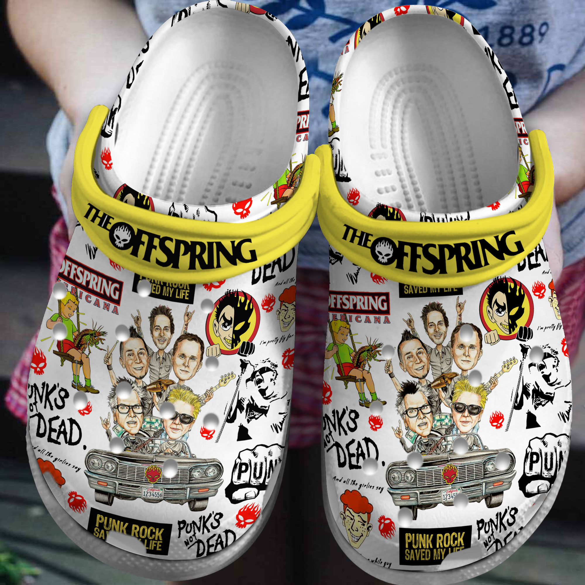 The Offspring Rock Band Music Crocs Crocband Clogs Comfortable For Men Women And Kids