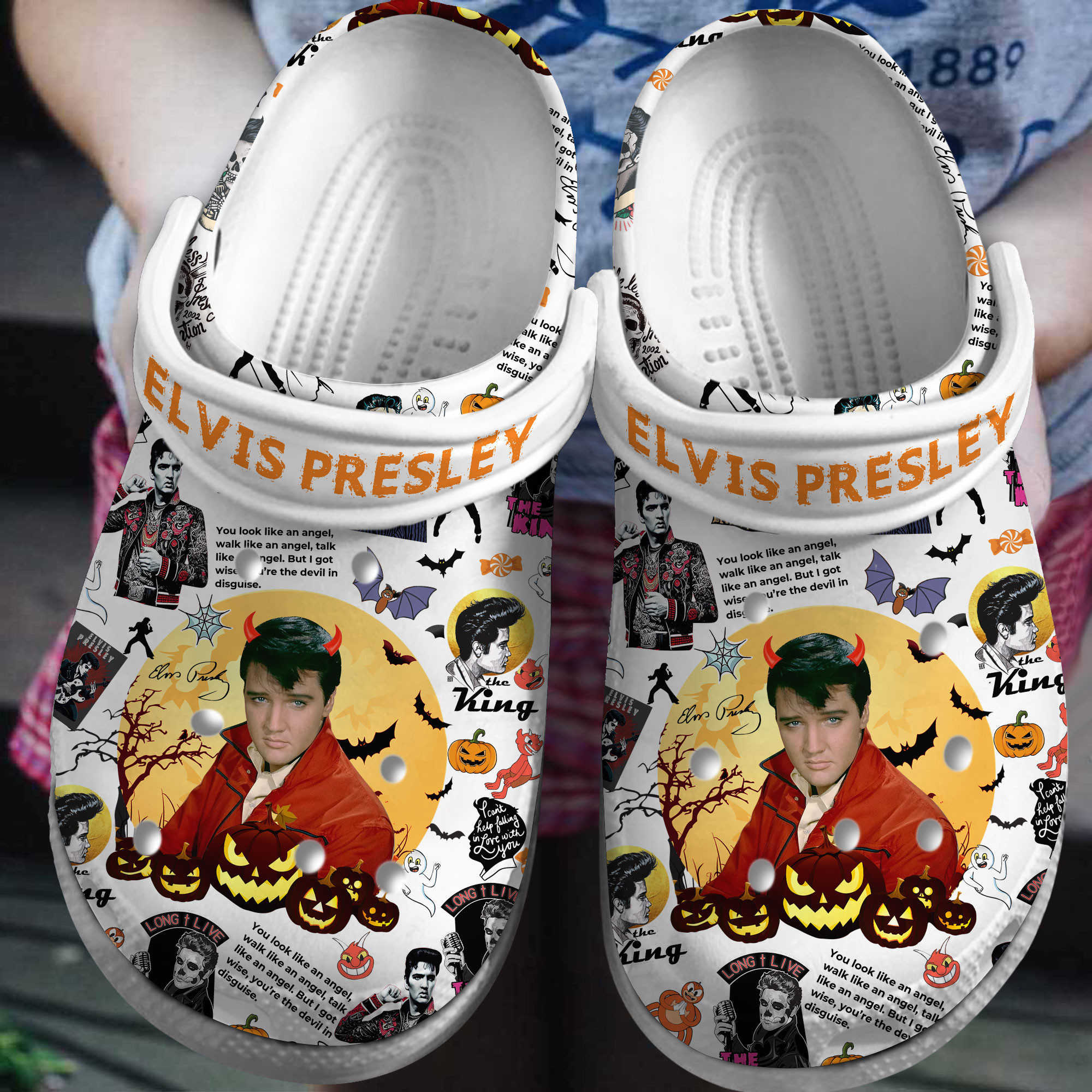 Elvis Presley Music Singer Crocs Crocband Comfortable For Men Women And Kids