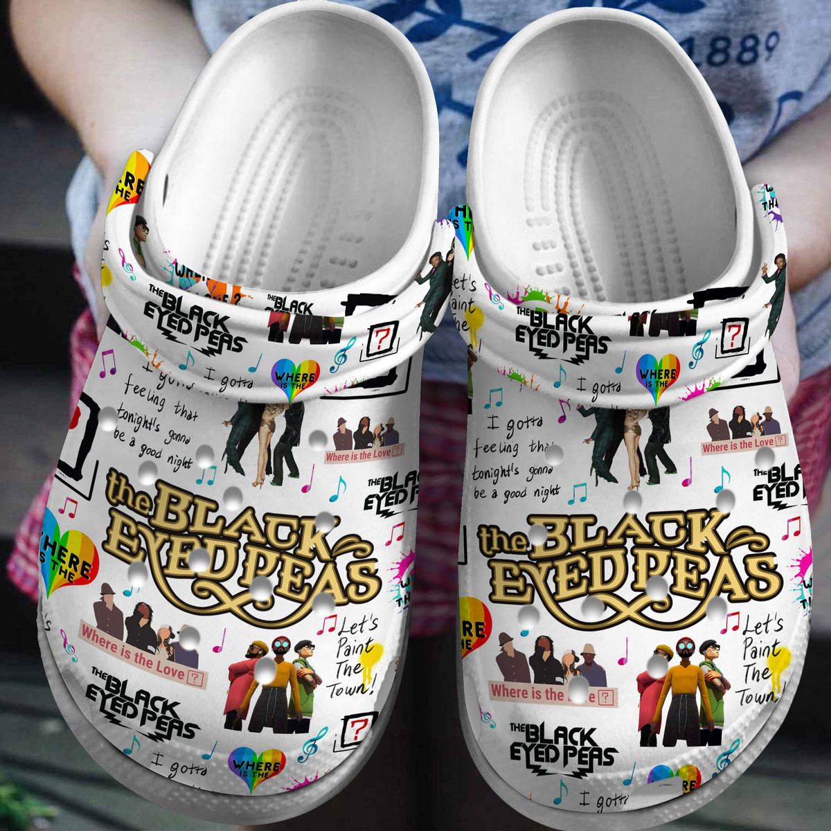 The Black Eyed Peas Music Crocs Crocband Clogs Comfortable For Men Women And Kids