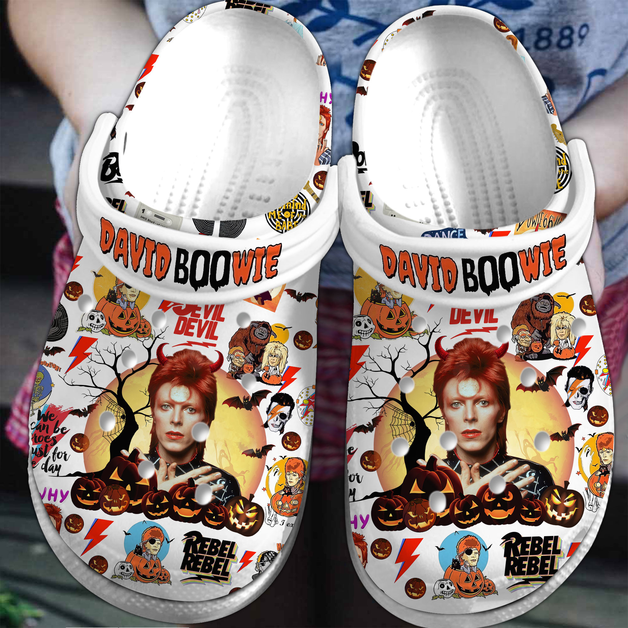David Bowie Music Crocs Crocband Comfortable For Men Women And Kids