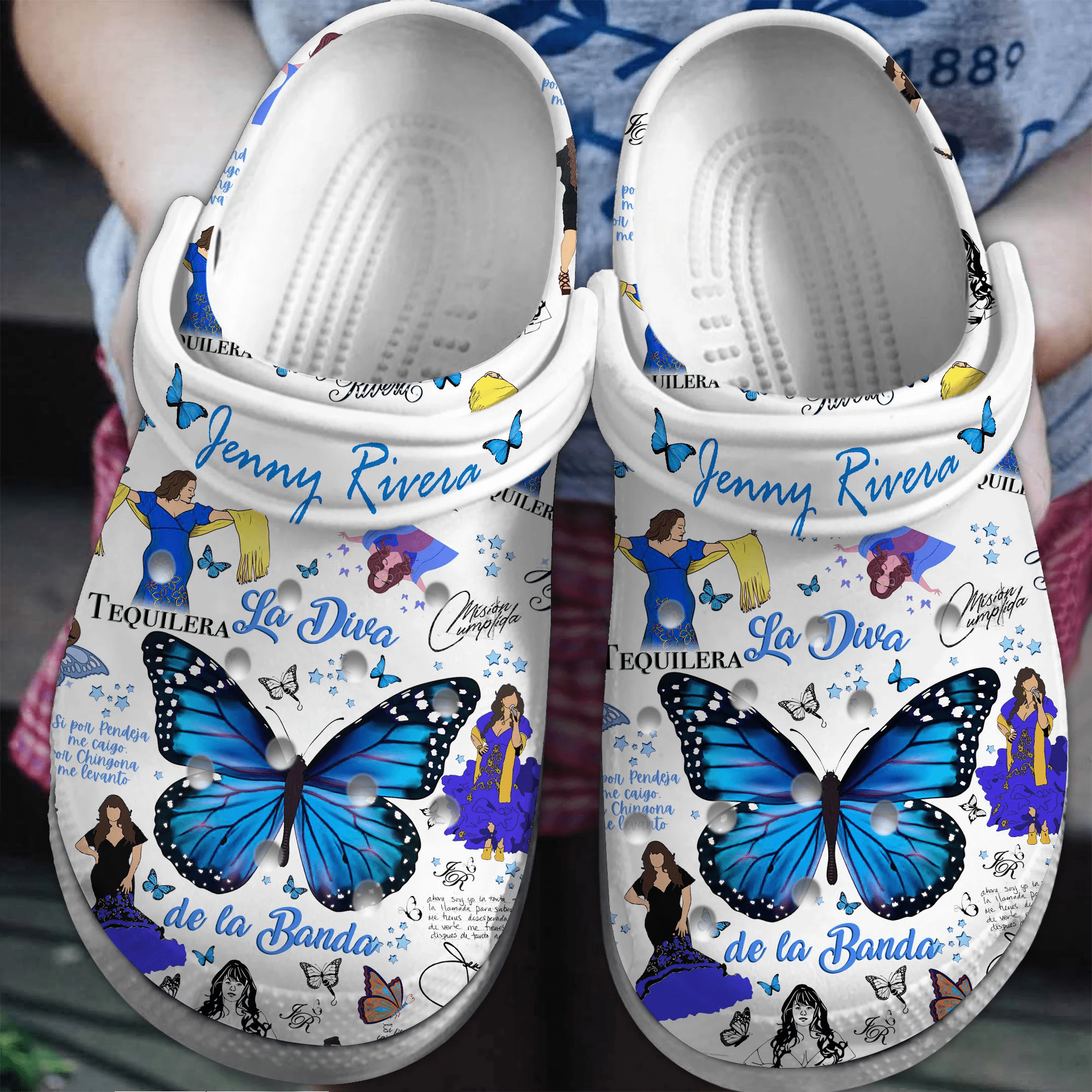 Jenni Rivera Music Crocs Crocband Clogs Shoes