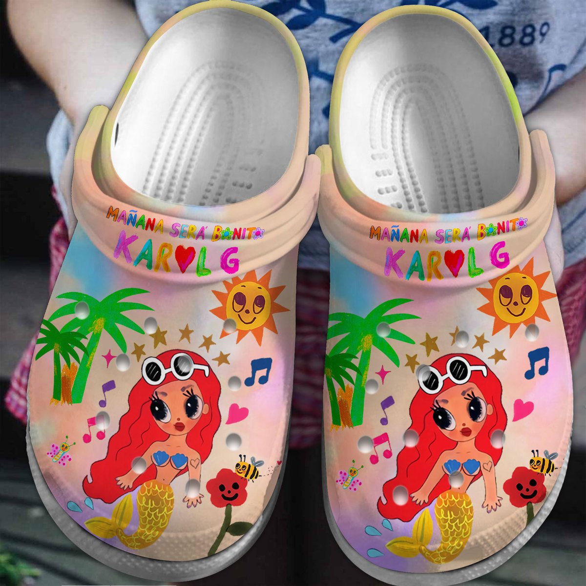 Karol G Music Singer Crocs Crocband Clogs Shoes