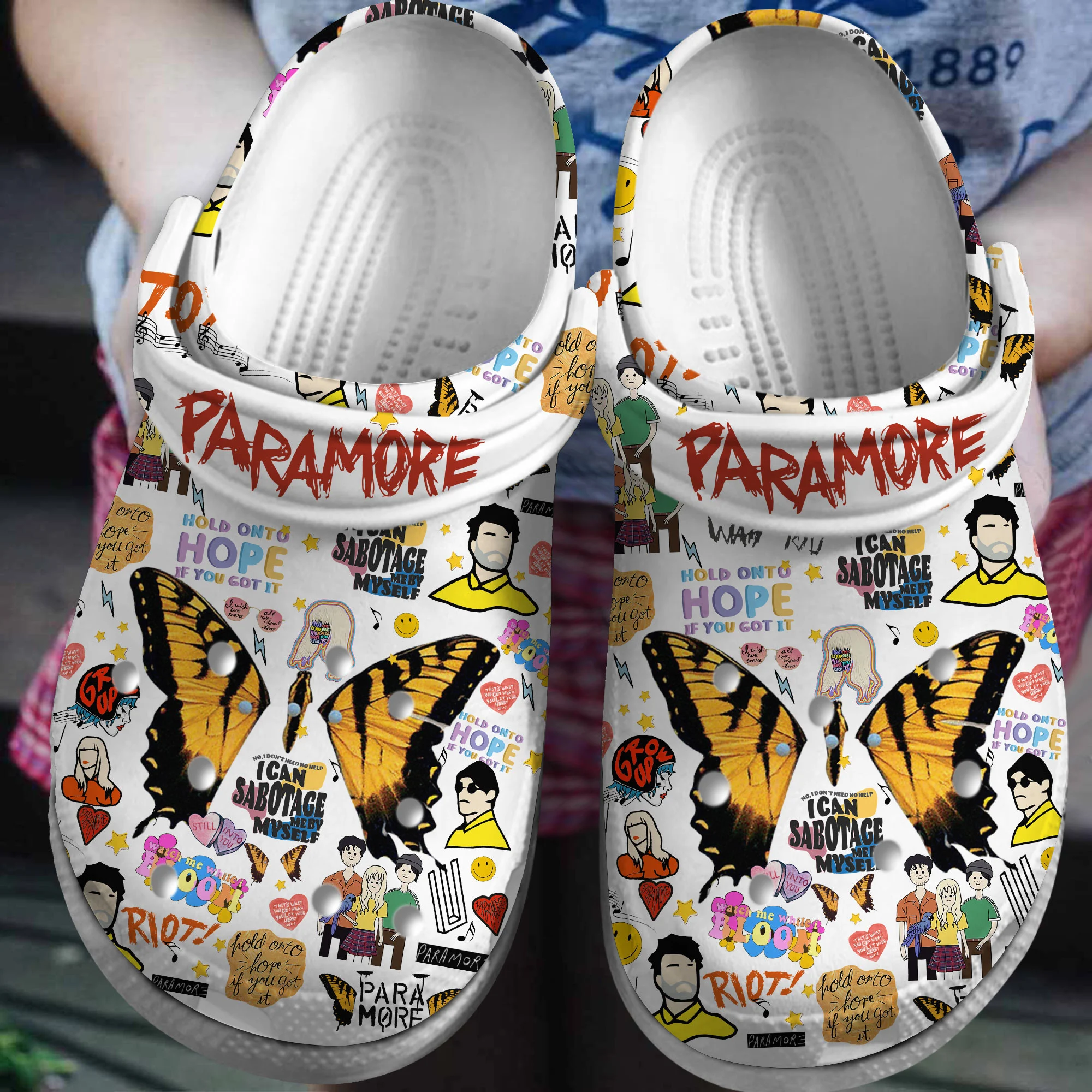 Paramore Music Crocs Crocband Clogs Shoes
