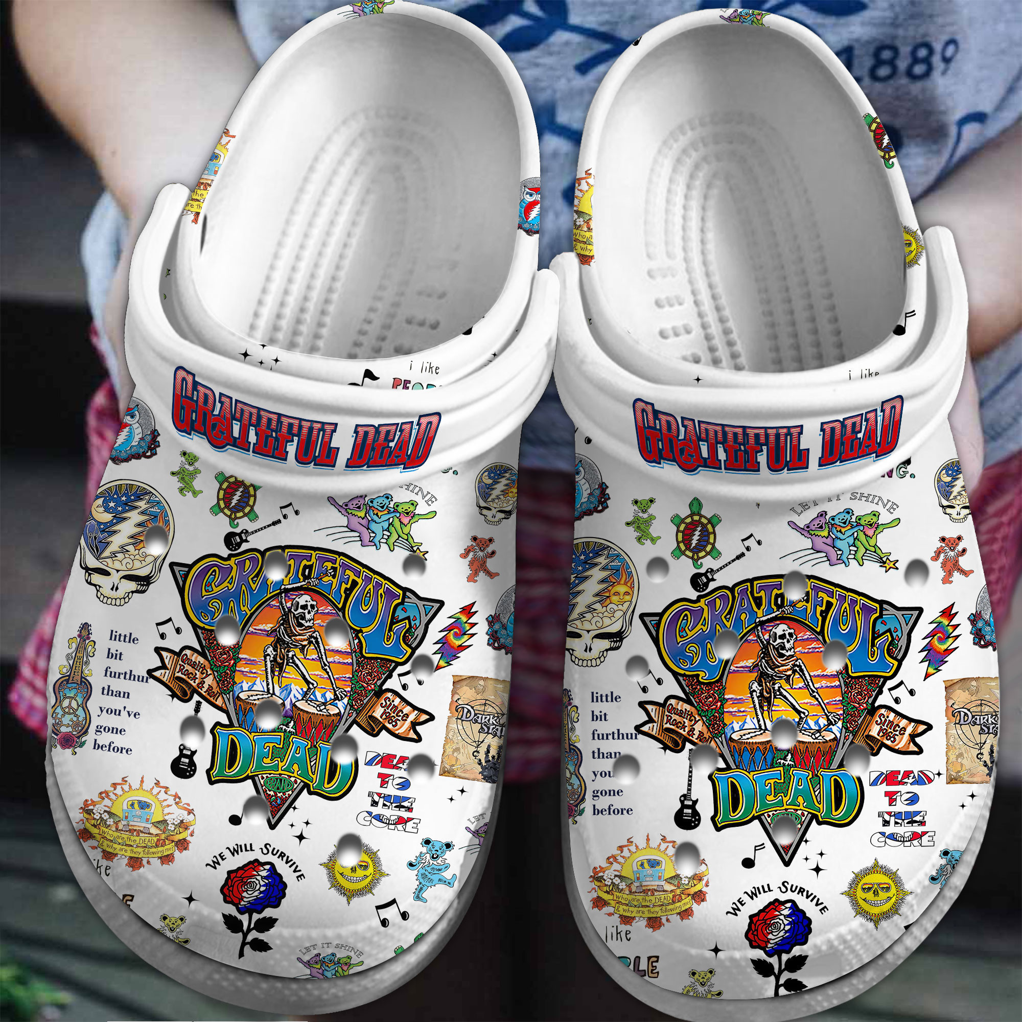 Grateful Dead Music Crocs Crocband Clogs Collection