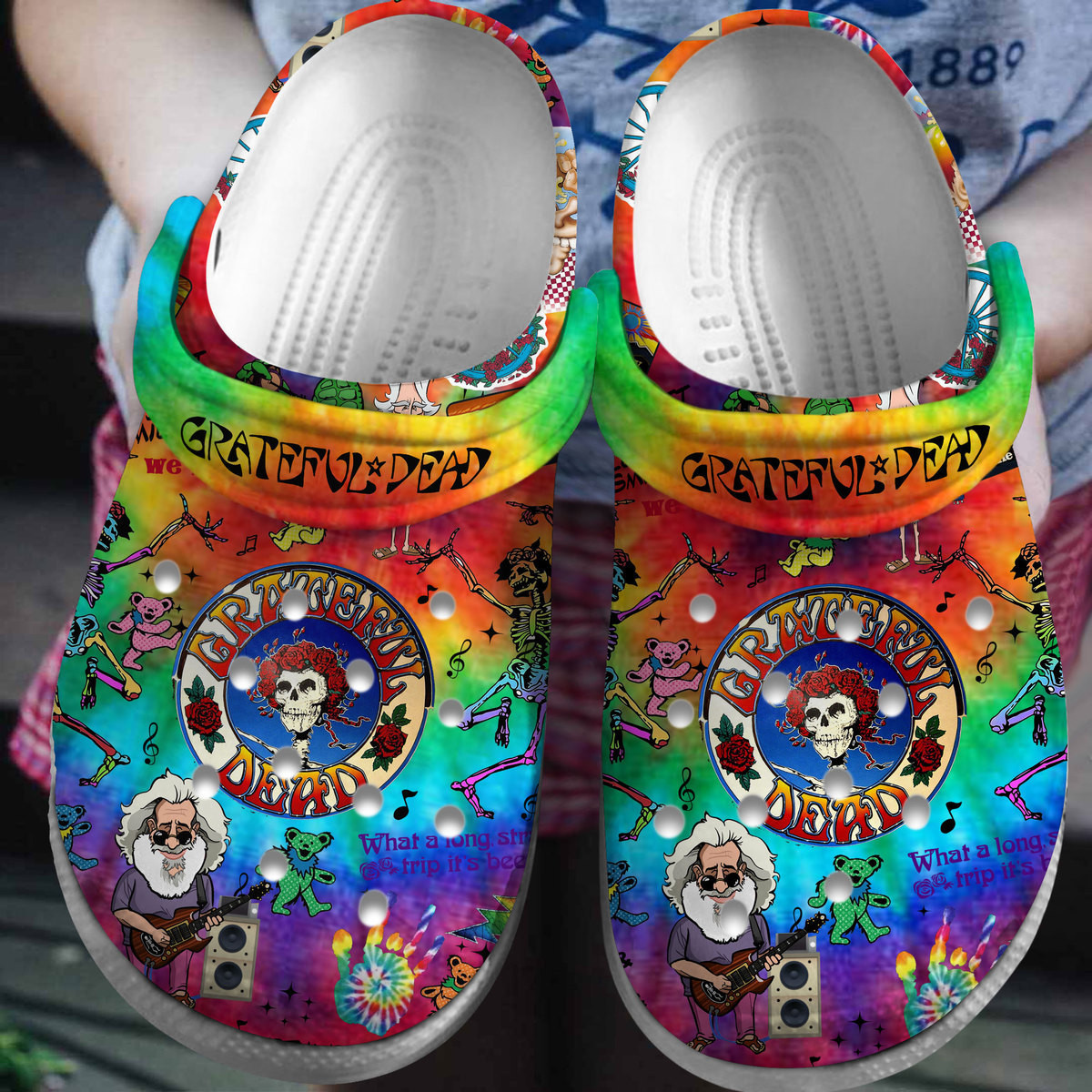 Grateful Dead Music Crocs Crocband Comfort Shoes