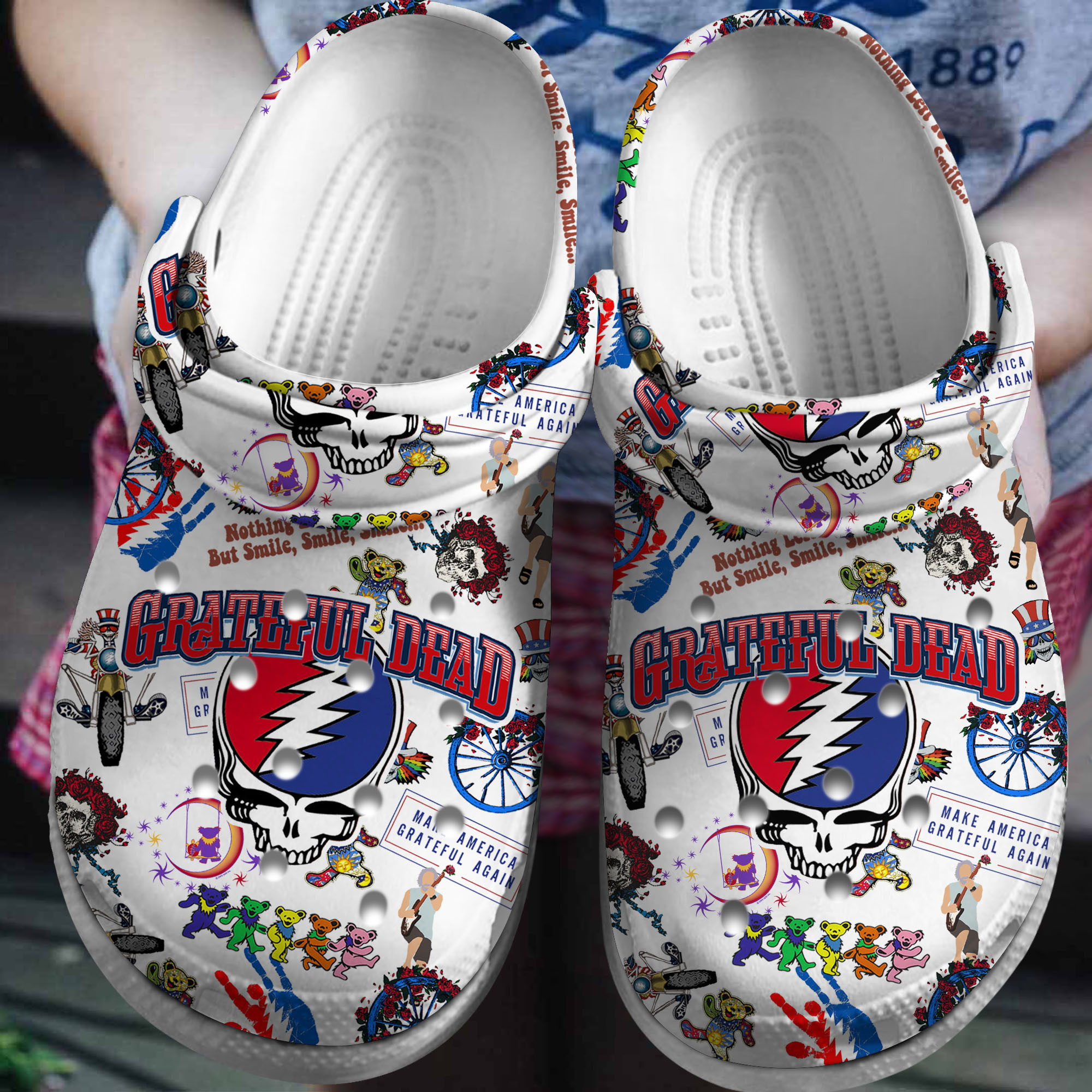 Grateful Dead Music Inspired Crocs Crocband Clogs