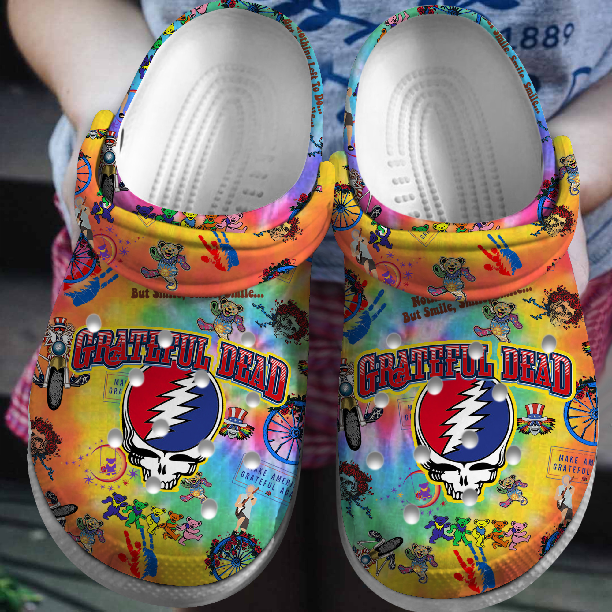 Grateful Dead Music Crocs – Crocband Clogs Footwear