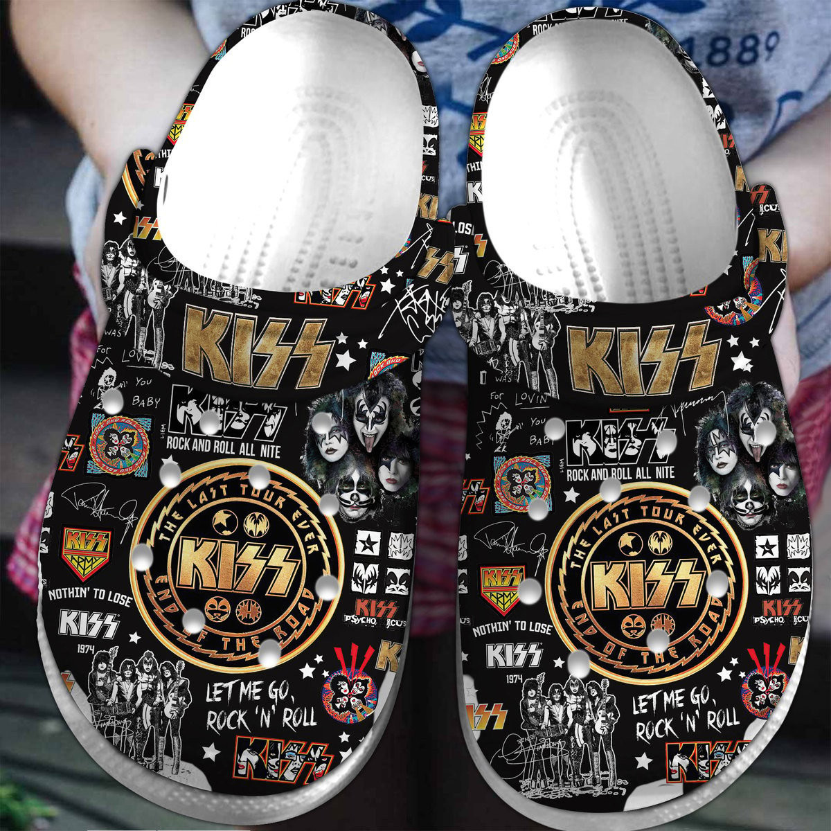 Kiss End Of The Road World Tour Music Crocs Gift For Fans