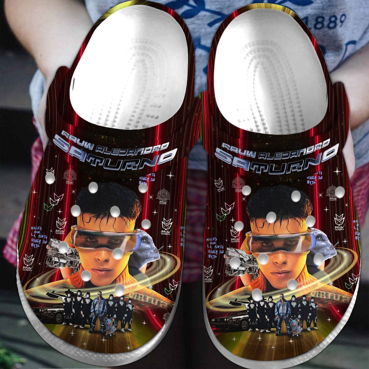 Rauw Alejandro Saturno Album Music Crocs Crocband Clogs Shoes