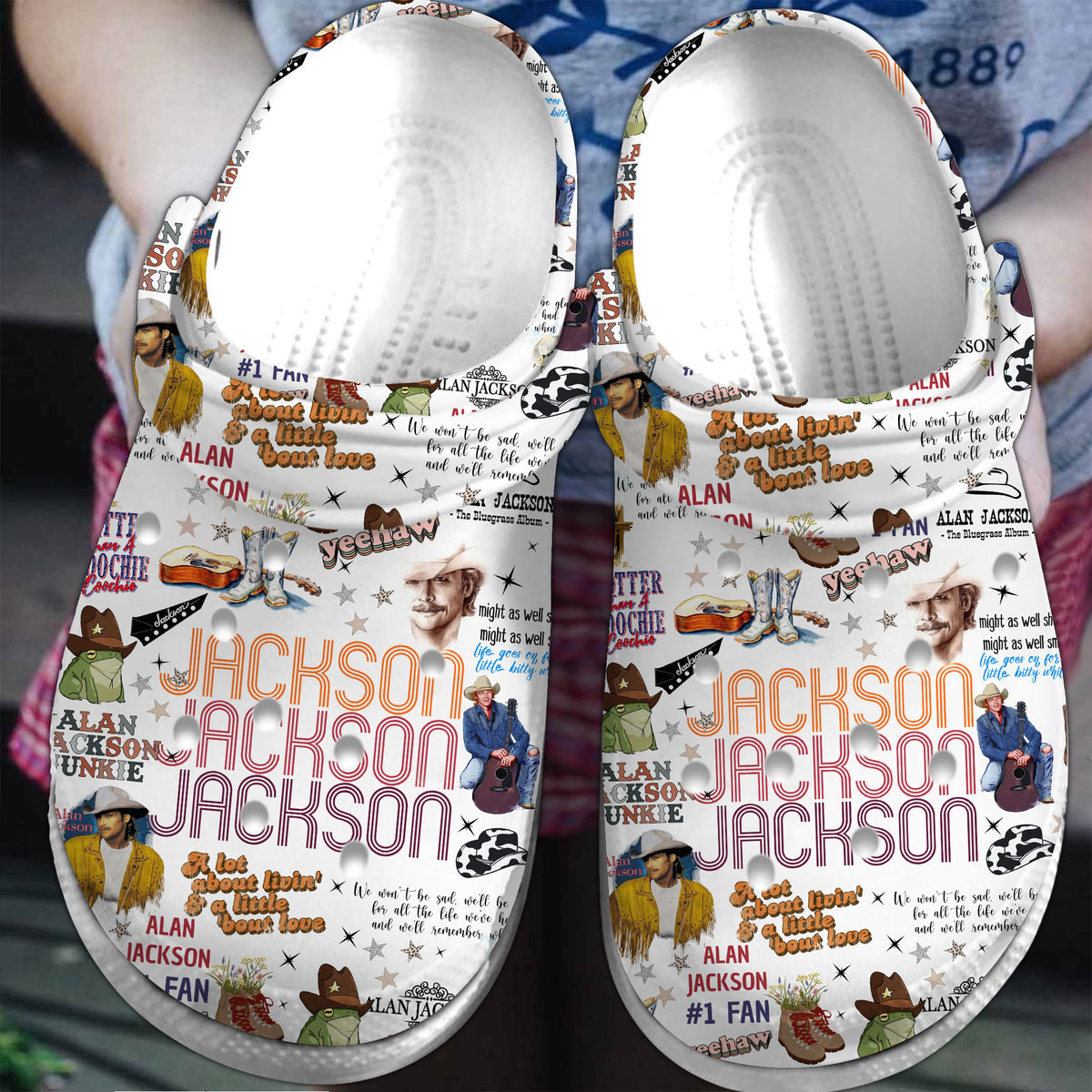 Alan Jackson Music Crocs Crocband Clogs