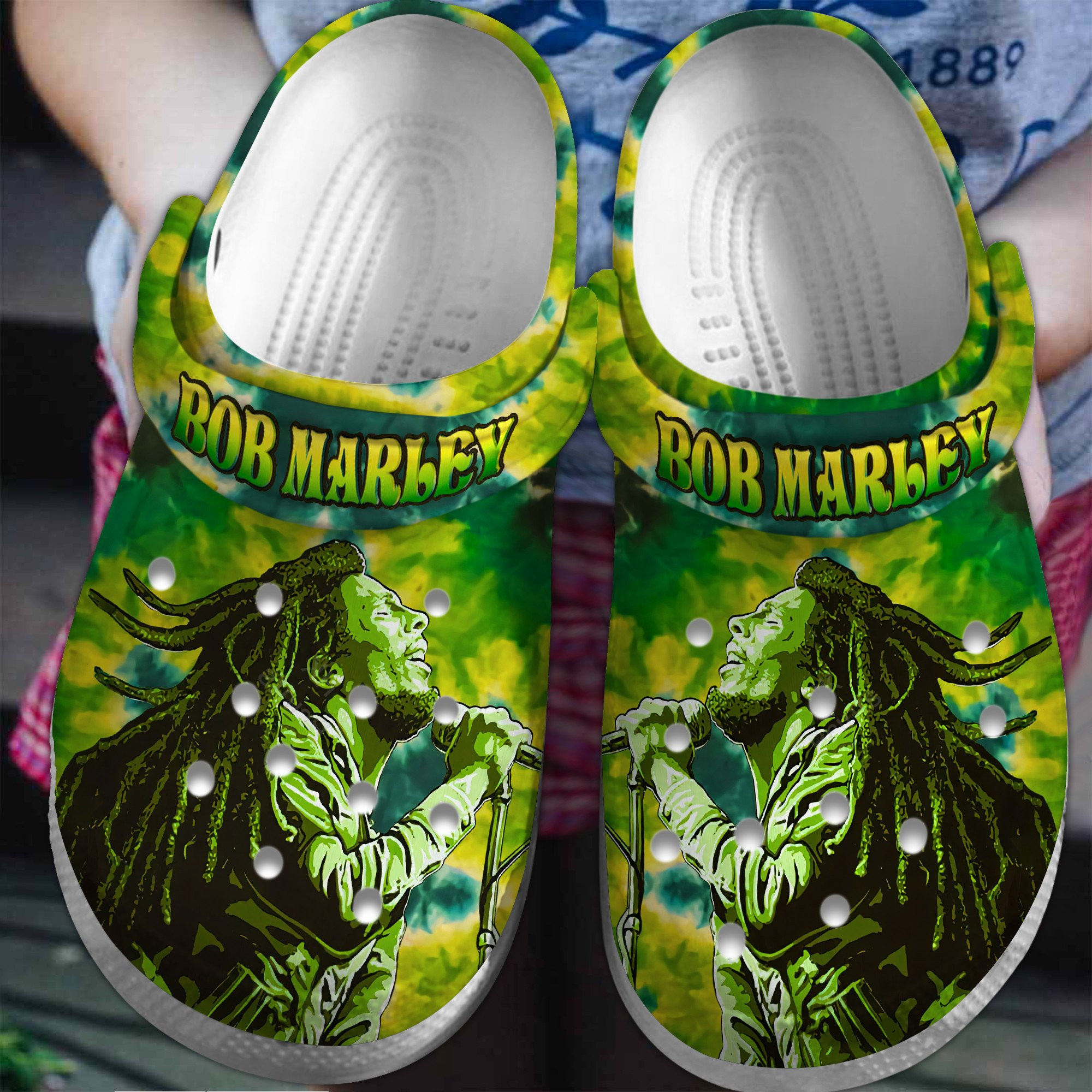 Bob Marley Music Crocs Crocband Clogs Shoes
