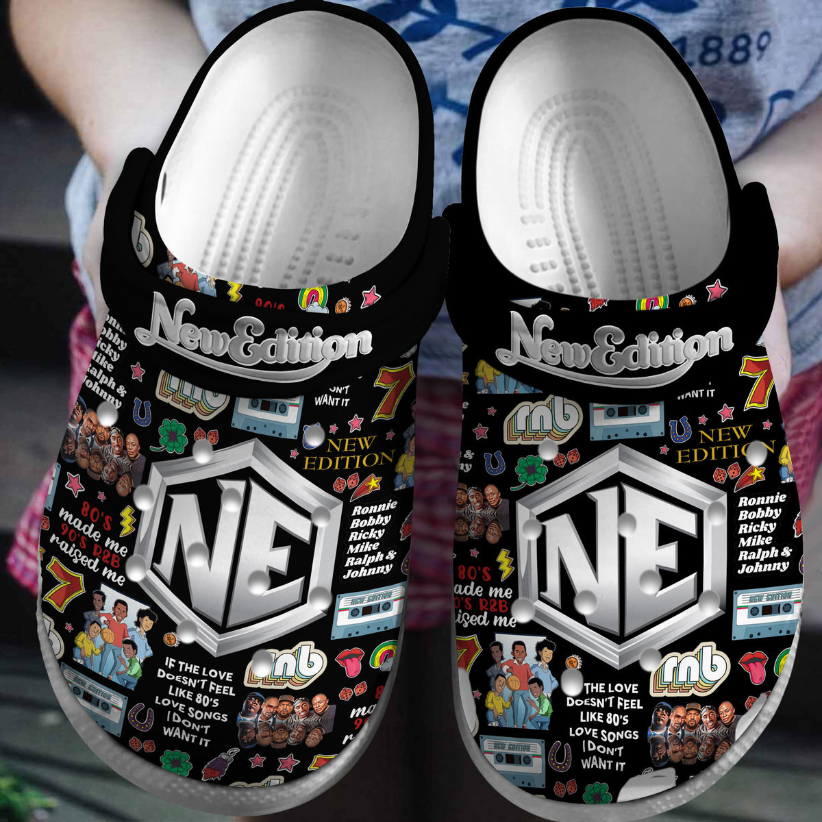 New Edition Music Crocs Crocband Clogs Shoes