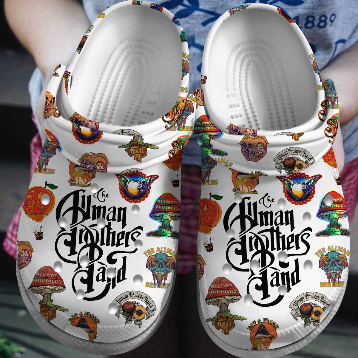 The Allman Brothers Band Music Crocs Crocband Clogs Shoes