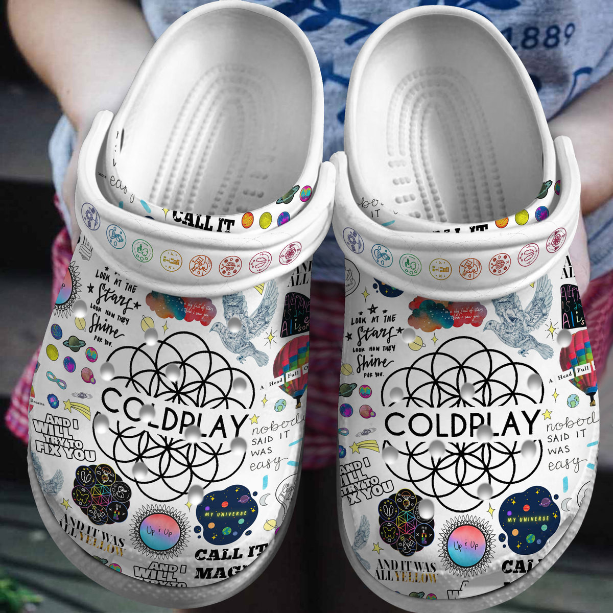 Coldplay Rock Band Music Crocs Crocband Clogs Shoes