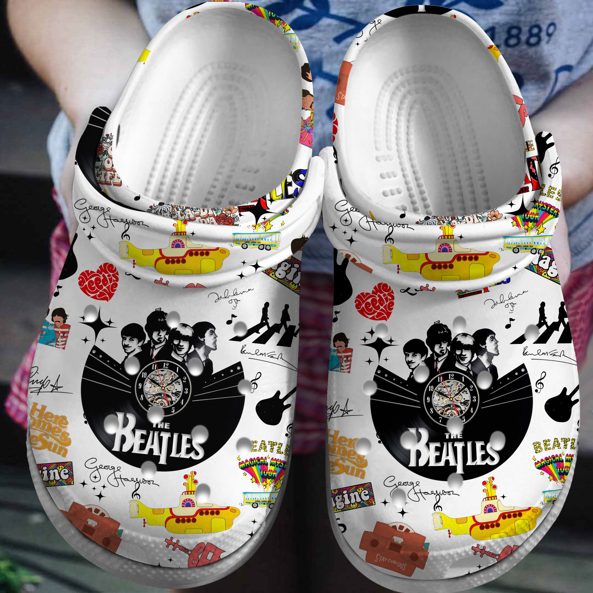 The Beatles Band Music Crocs Crocband Clogs