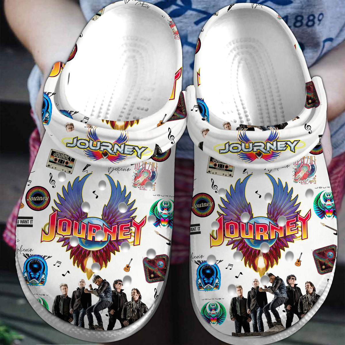 Journey Rock Band Music Crocs Crocband Clogs Shoes