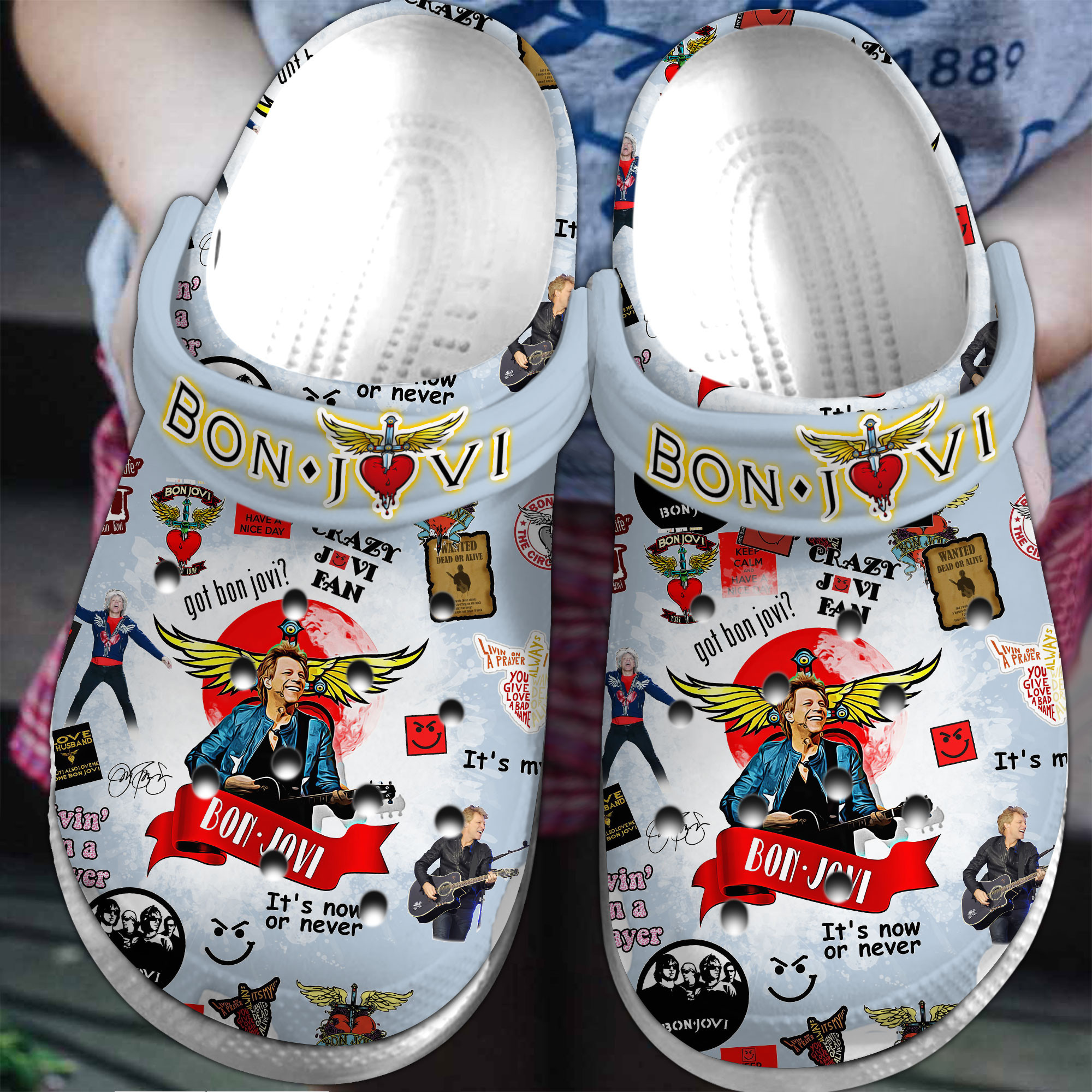 Bon Jovi Music Crocs Crocband Clogs
