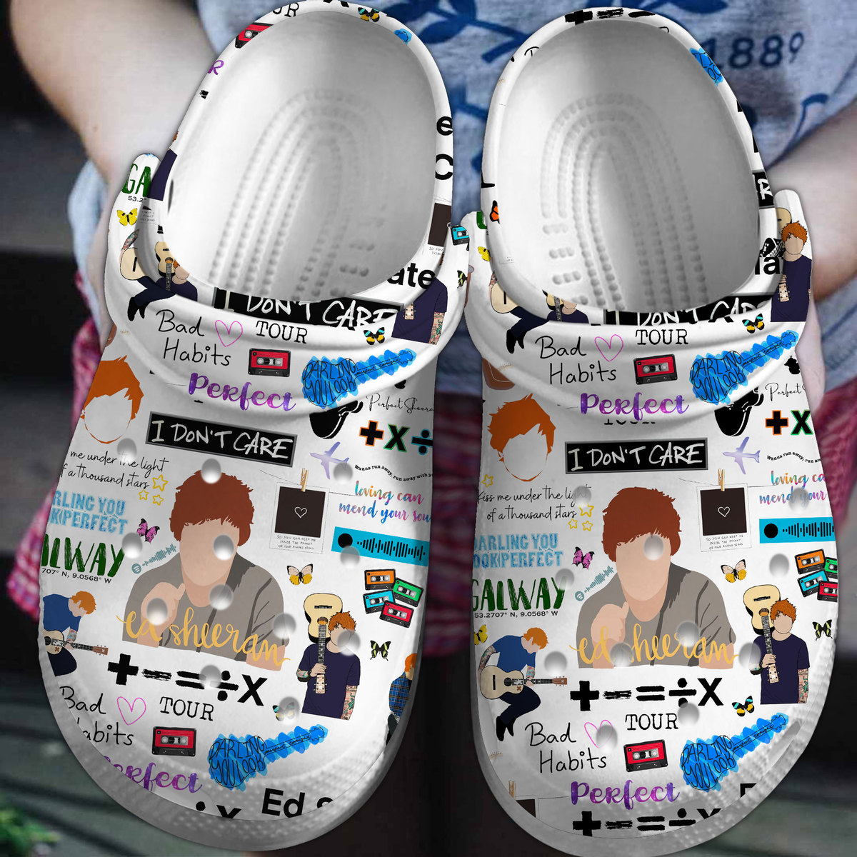 Ed Sheeran Singer Music Crocs Crocband Clogs Shoes