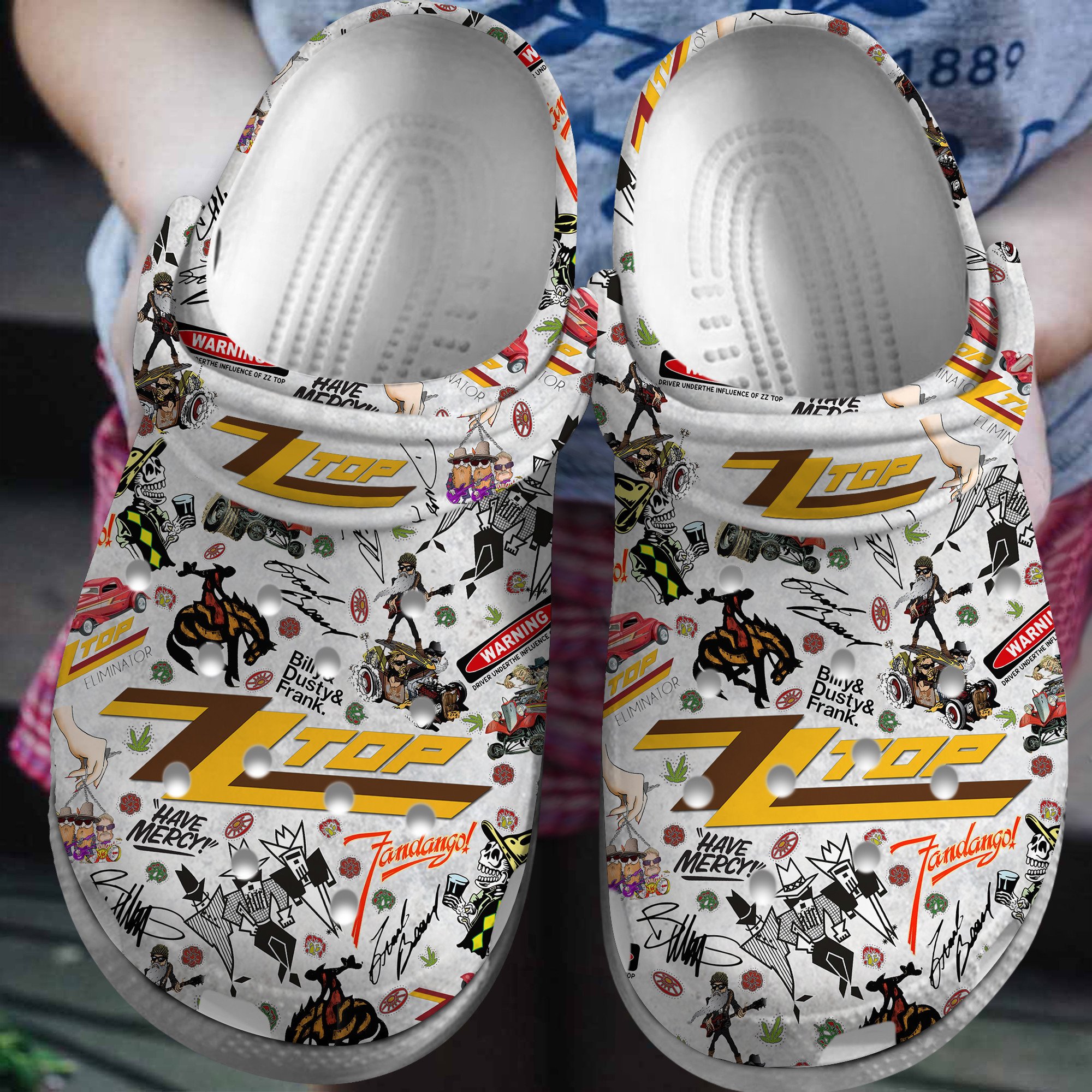 Zz Top Music Crocs Crocband Clogs Shoes