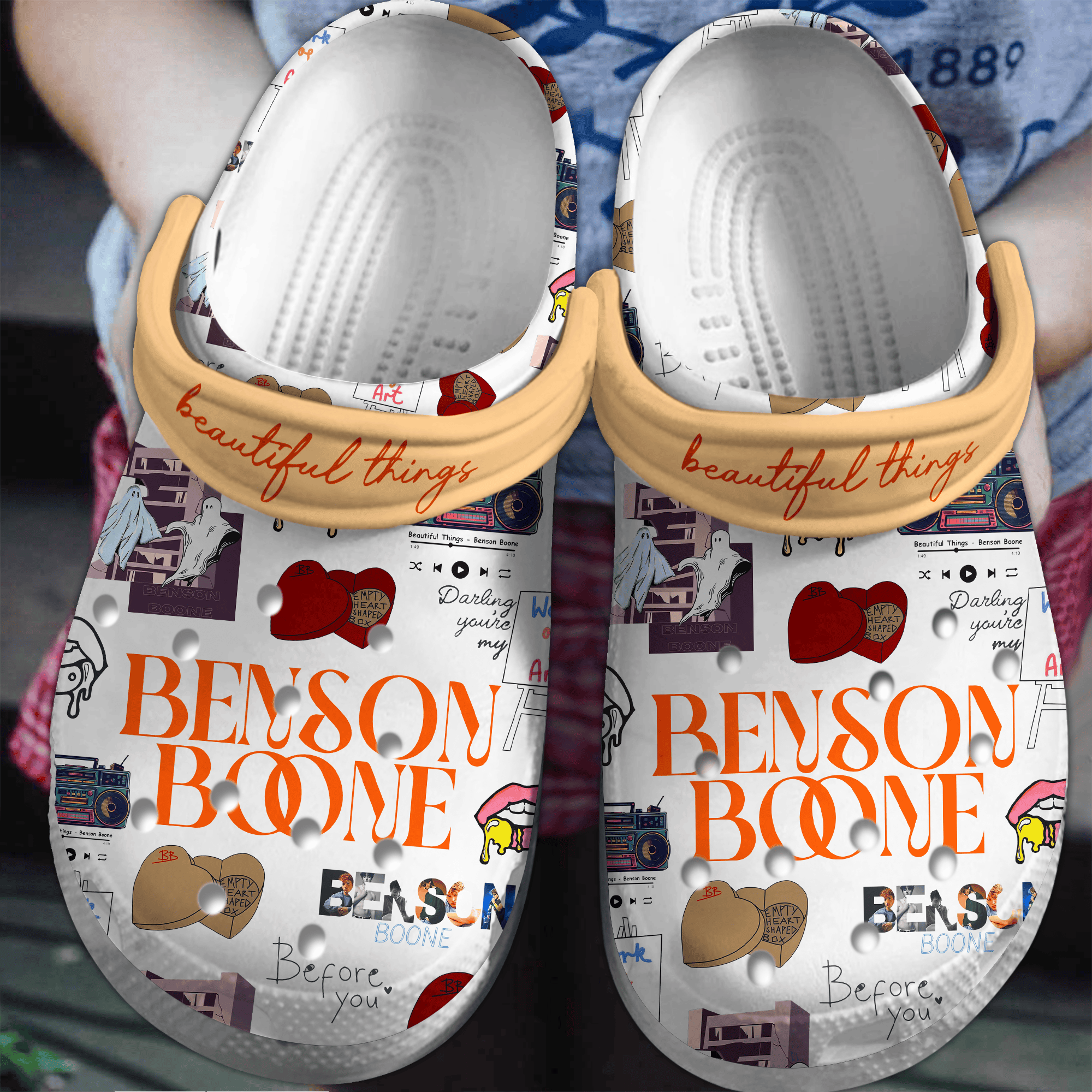 Beautiful Things Benson Boone Music Crocs Crocband Clogs Shoes