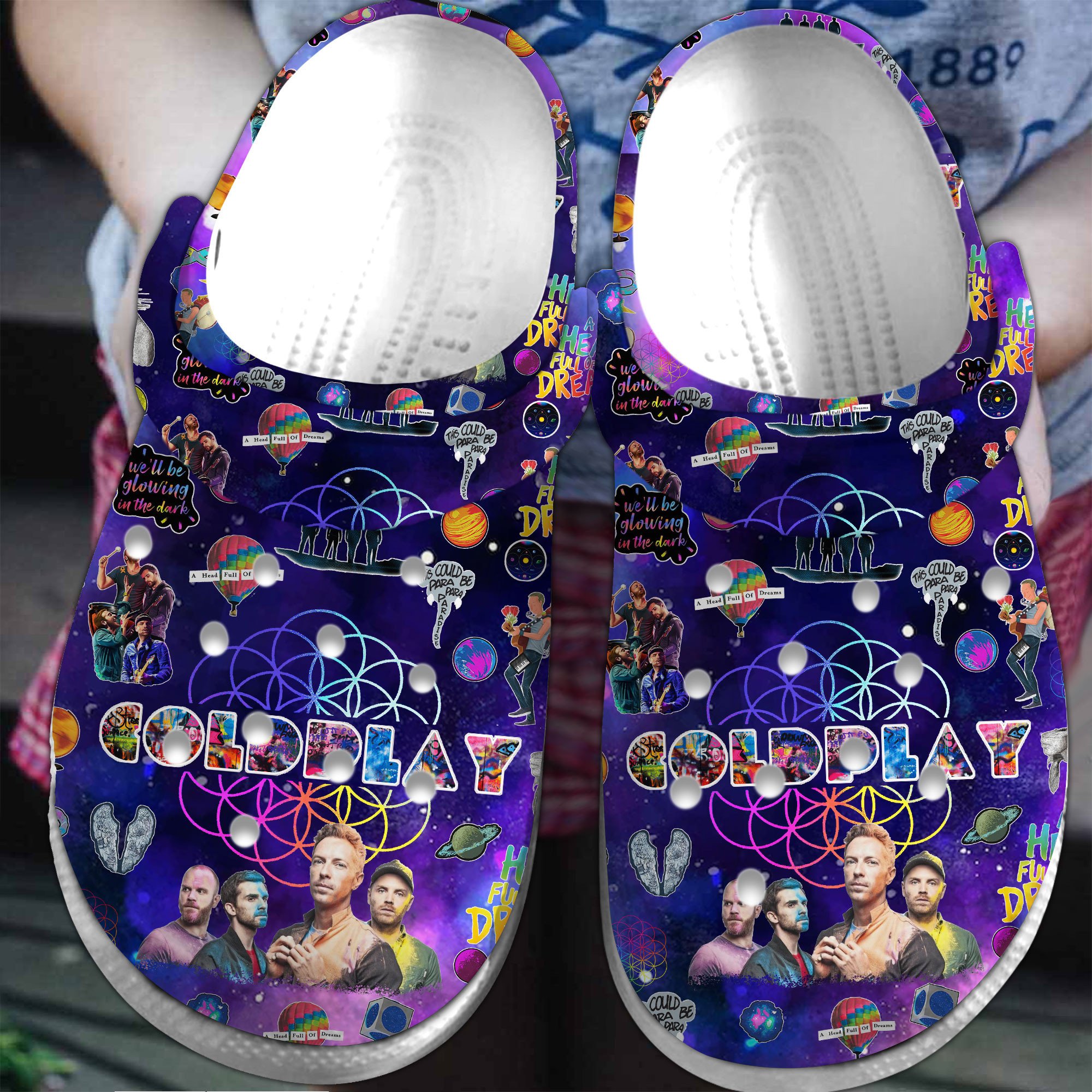 Coldplay Music Crocs Crocband Clogs Shoes