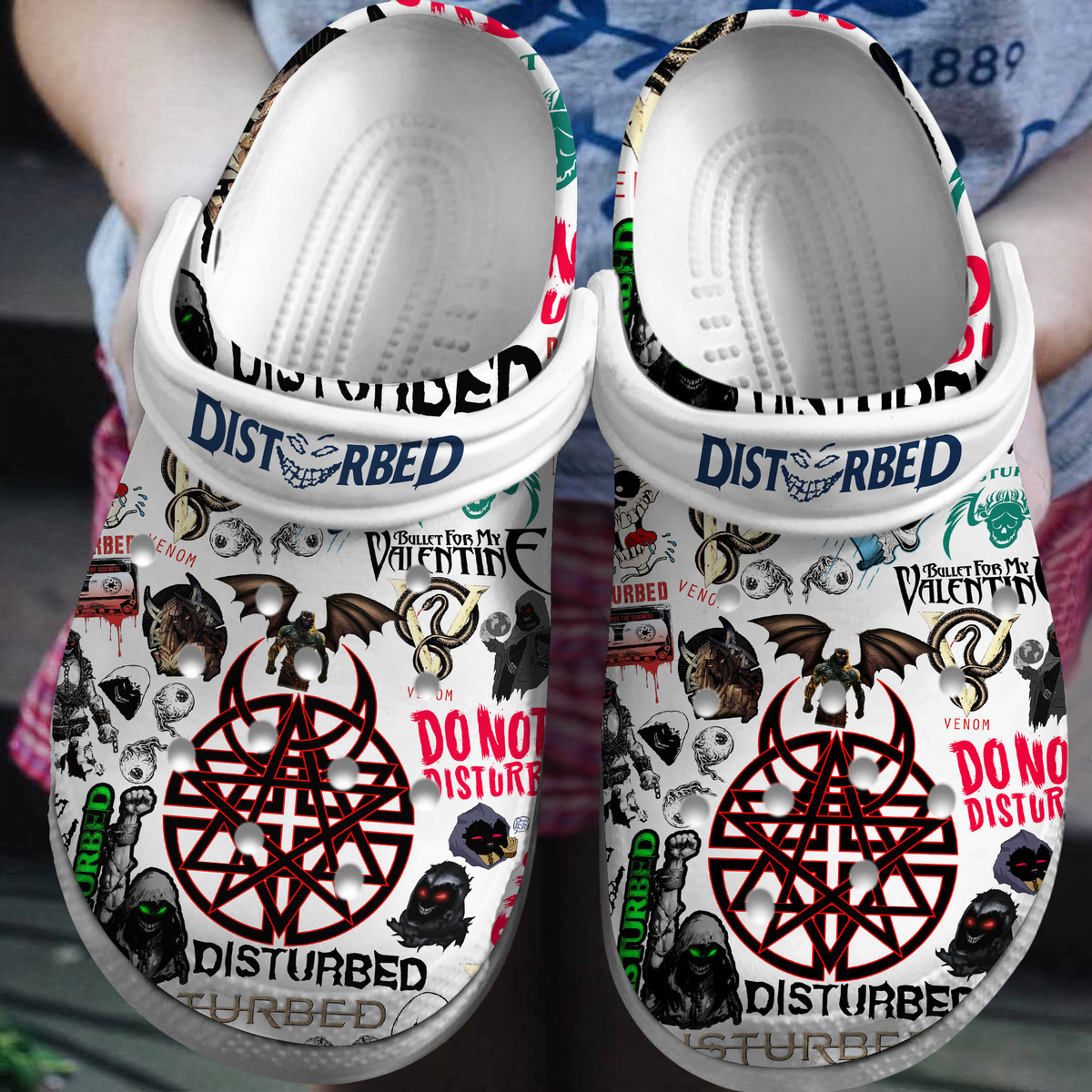 Disturbed Music Crocs Crocband Clogs Shoes