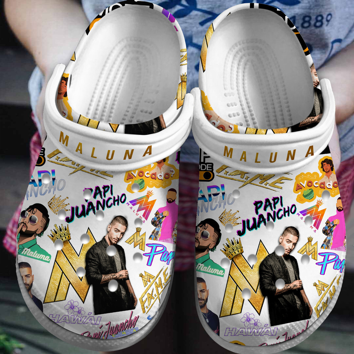 Papi Juancho Maluma Music Crocs Crocband Clogs Shoes